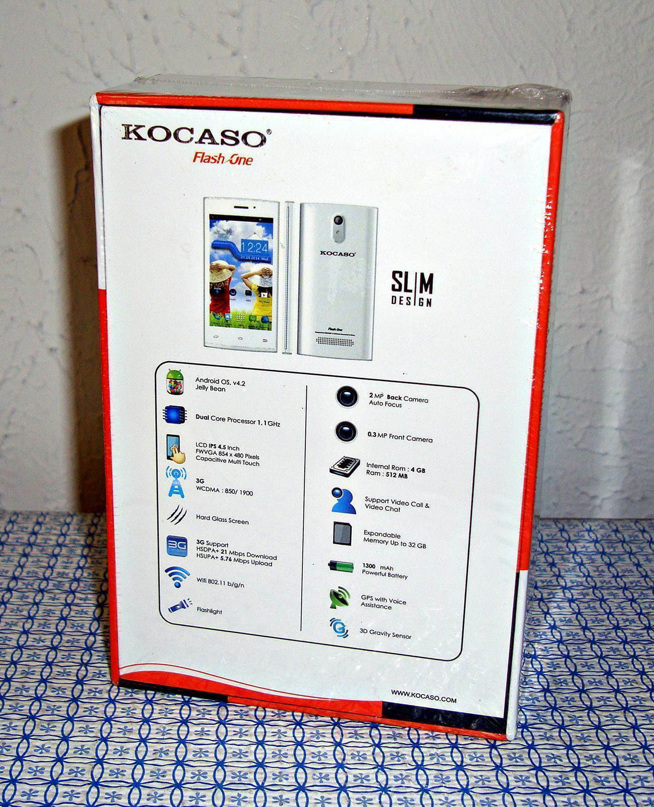 【NEW】KOCASO FLASH ONE 3G SMARTPHONE, ANDROID OS, 4.5″ LCD,DUAL CORE,DUAL SIM,GPS
