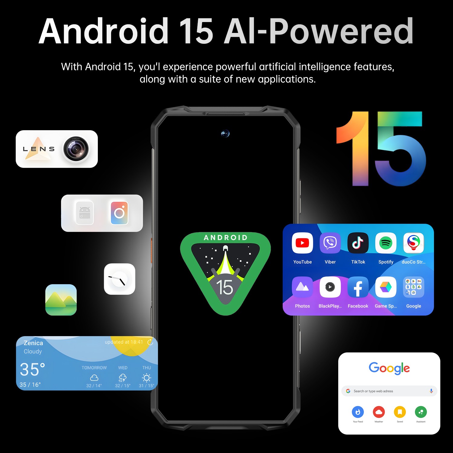 Rugged Smartphone R16 Pro MAX 12GB+256G Dual Sim 5G Unlocked Cell Phone 10000mAh