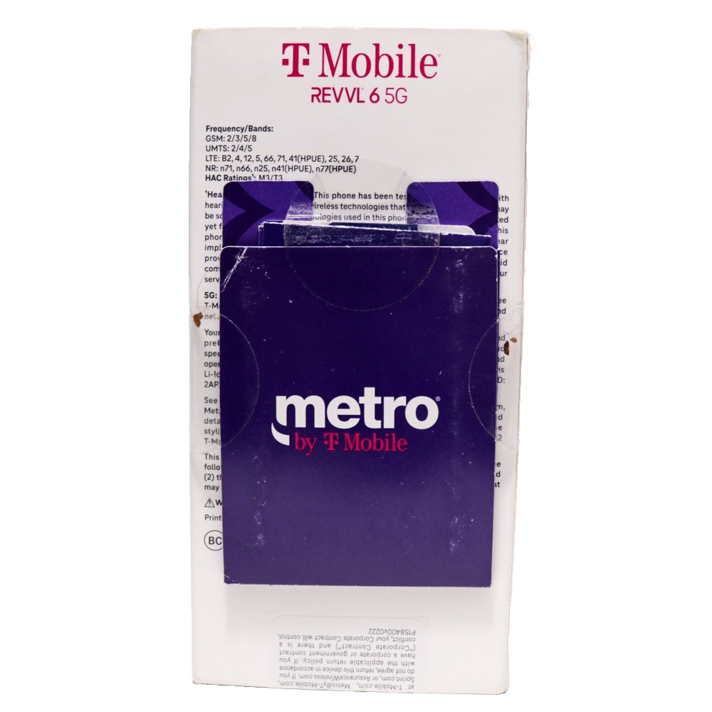 Metro by T-Mobile REVVL 6 5G, 64GB, Blue – Prepaid Smartphone