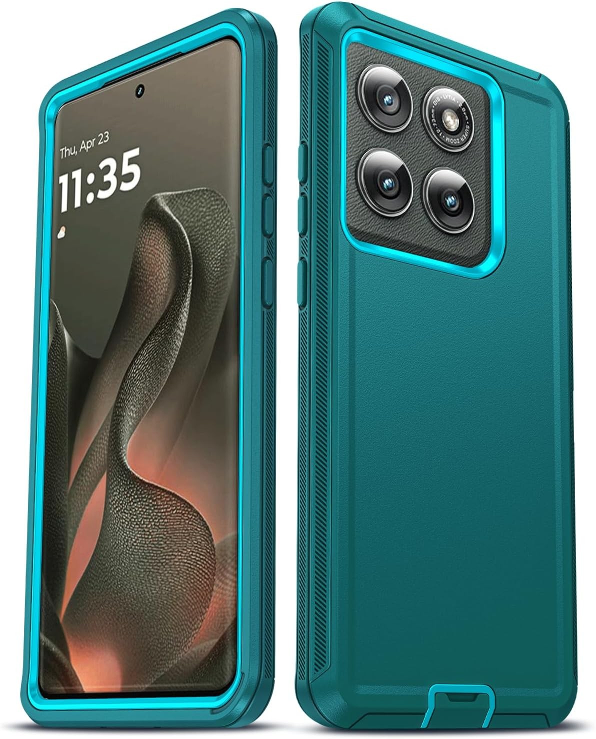 Heavy Duty 3 in 1 Rugged Case for Moto Edge 2025, Military Grade Shockproof Cove
