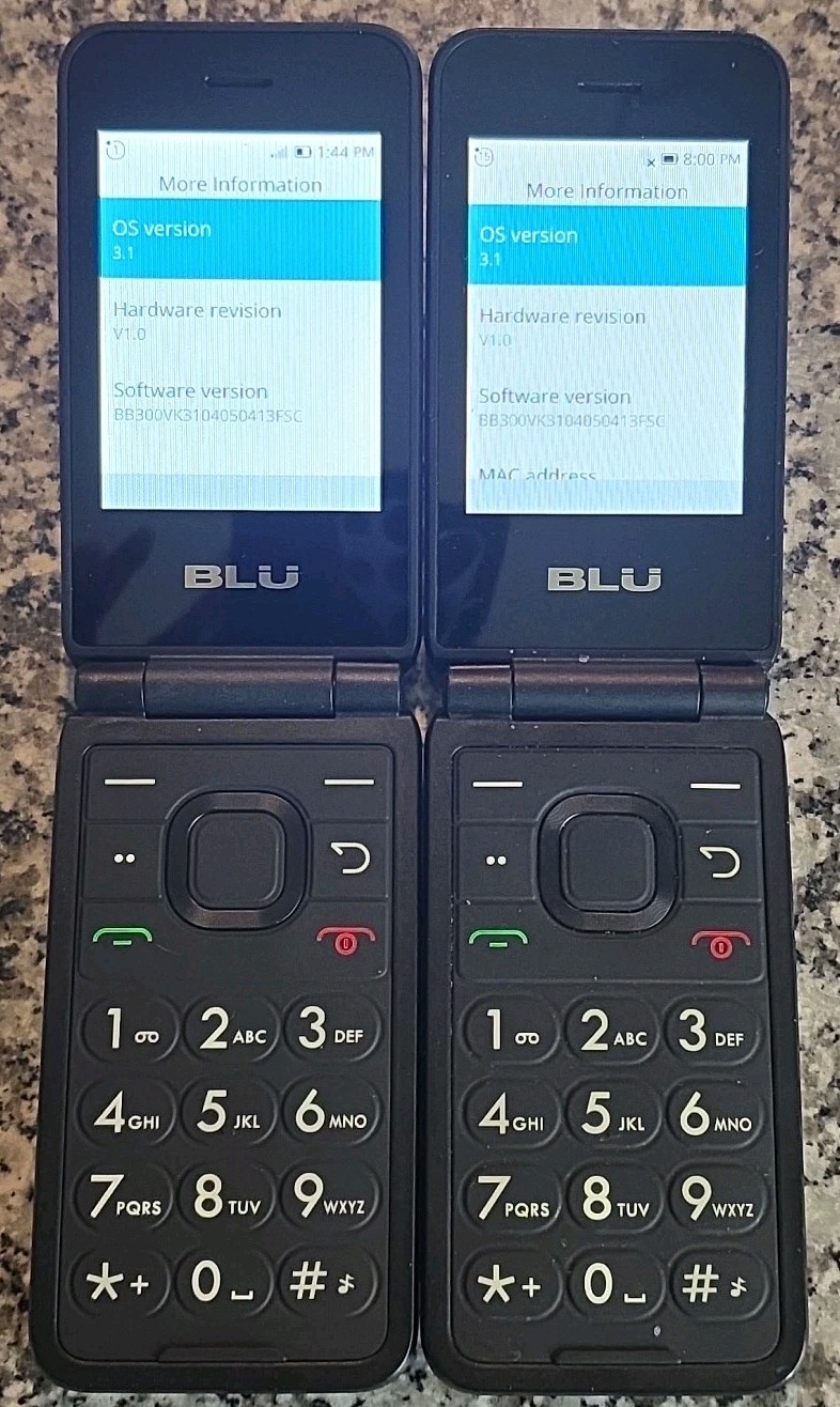 2 BLU Flex B300V, 4G-LTE, 3G/2G, TracFone, Prepaid, GSM, Each Sold Separate, 🔥