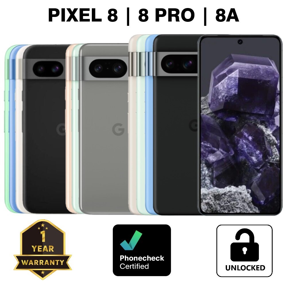 Google Pixel 8 | 8a | 8 Pro – 128GB | 256GB – Unlocked Verizon T-Mobile AT&T