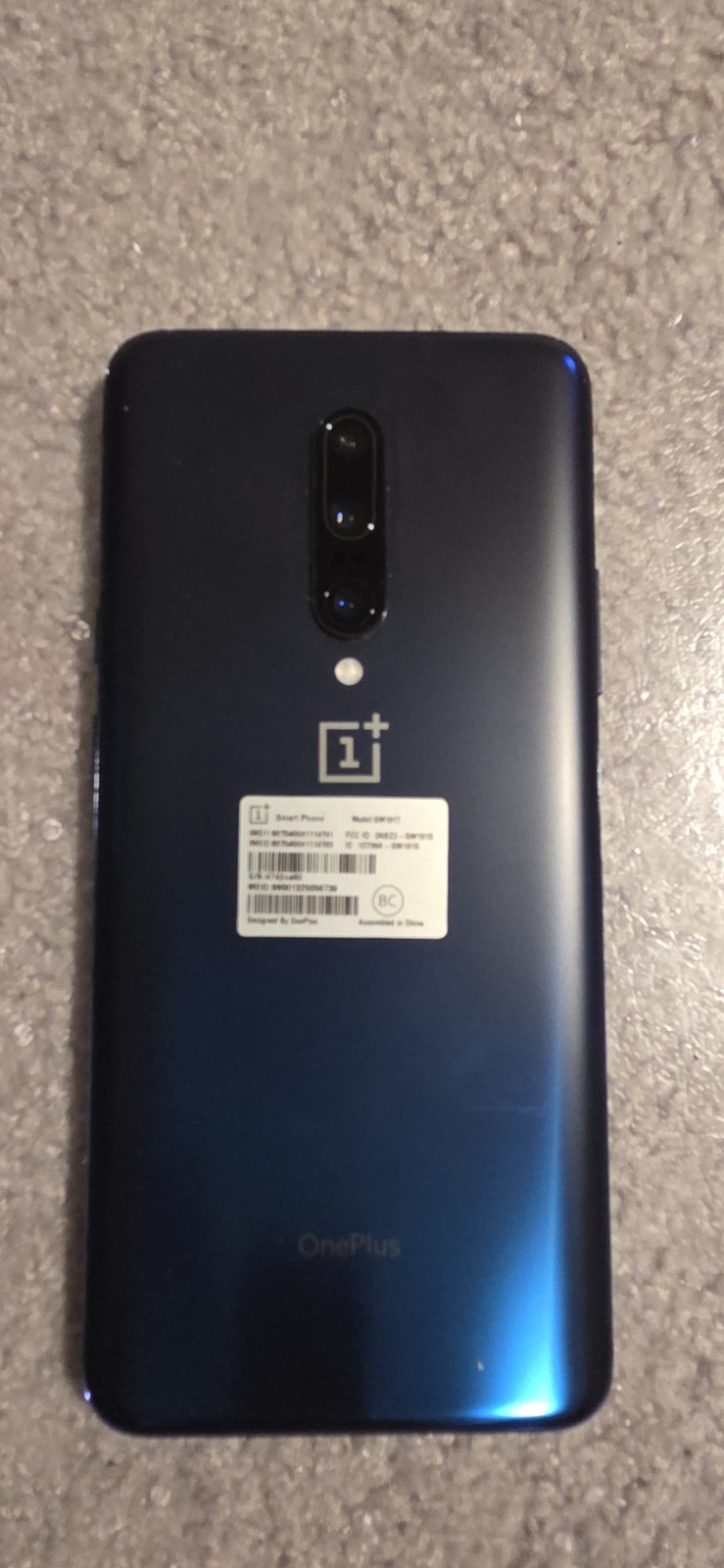 OnePlus 7 Pro 5G Smartphone 256GB, 8GB RAM, Nebula Blue, Unlocked, Android 11
