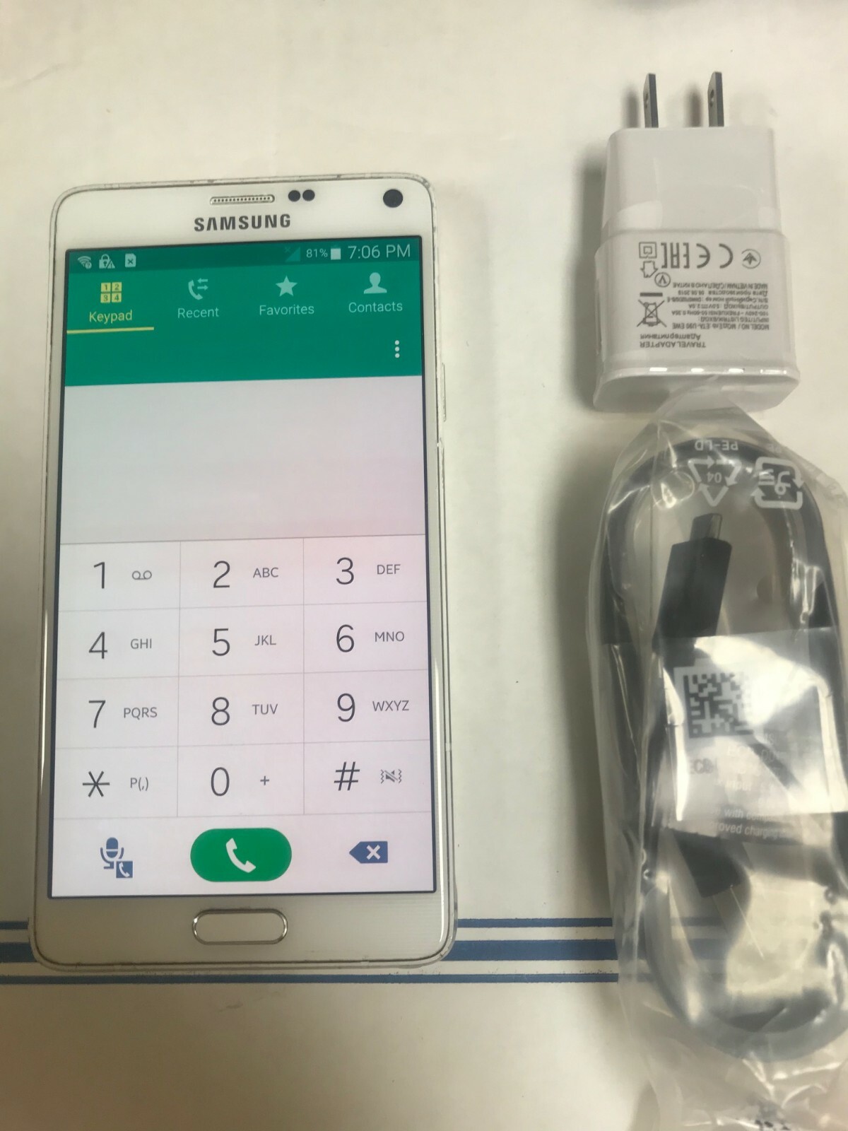 Samsung Galaxy Note 4 SM-N910V – 32GB – White Frost (unlocked) Light SBI
