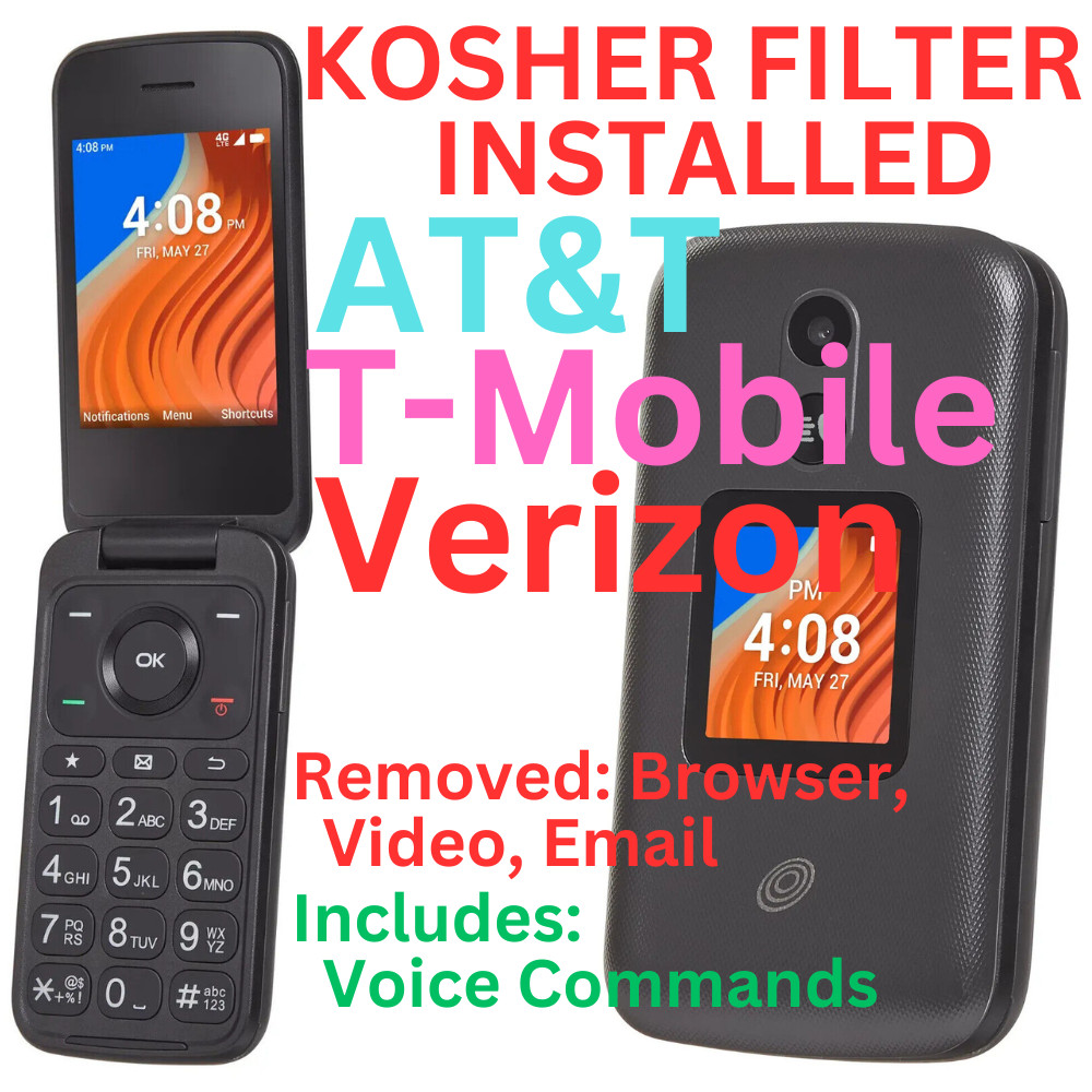 NEW UNLOCKED TCL FLIP 2 GSM CDMA LTE KOSHER FILTER TALK/TEXT + VOICE, NO CAMERA