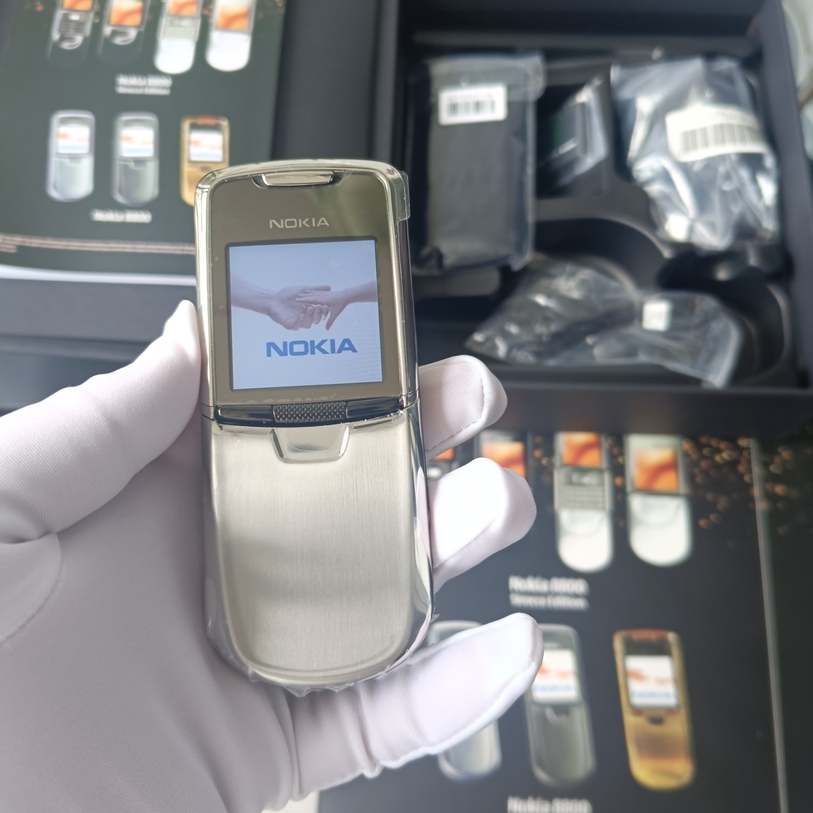 UNLOCKED – GENUINE NOKIA 8800 CLASSIC SILVER 2G GSM MOBILE PHONE Made in Germany