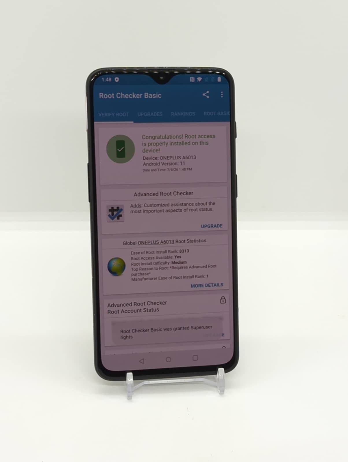 OnePlus 6T 128GB Android 11 Magisk Rooted LSPosed Smartphone A6013 8GB RAM