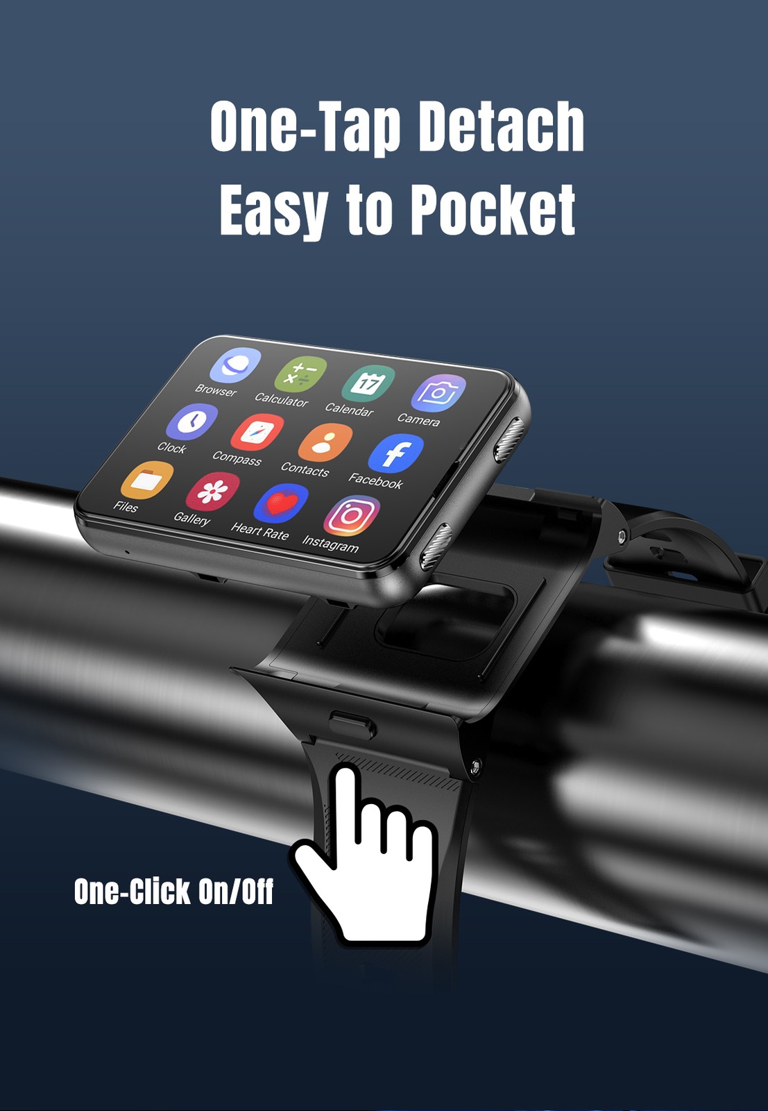 2.88in 4G Larger Screen Smart Watch Android 11 Dual Camera WIFI GPS SIM Support
