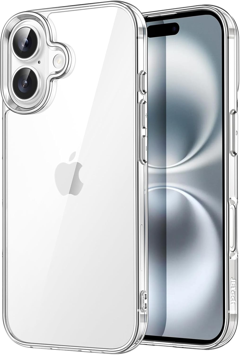 JETech Clear Shockproof Phone Bumper Cover Case for iPhone 16 6.1-Inch, Non-Yell