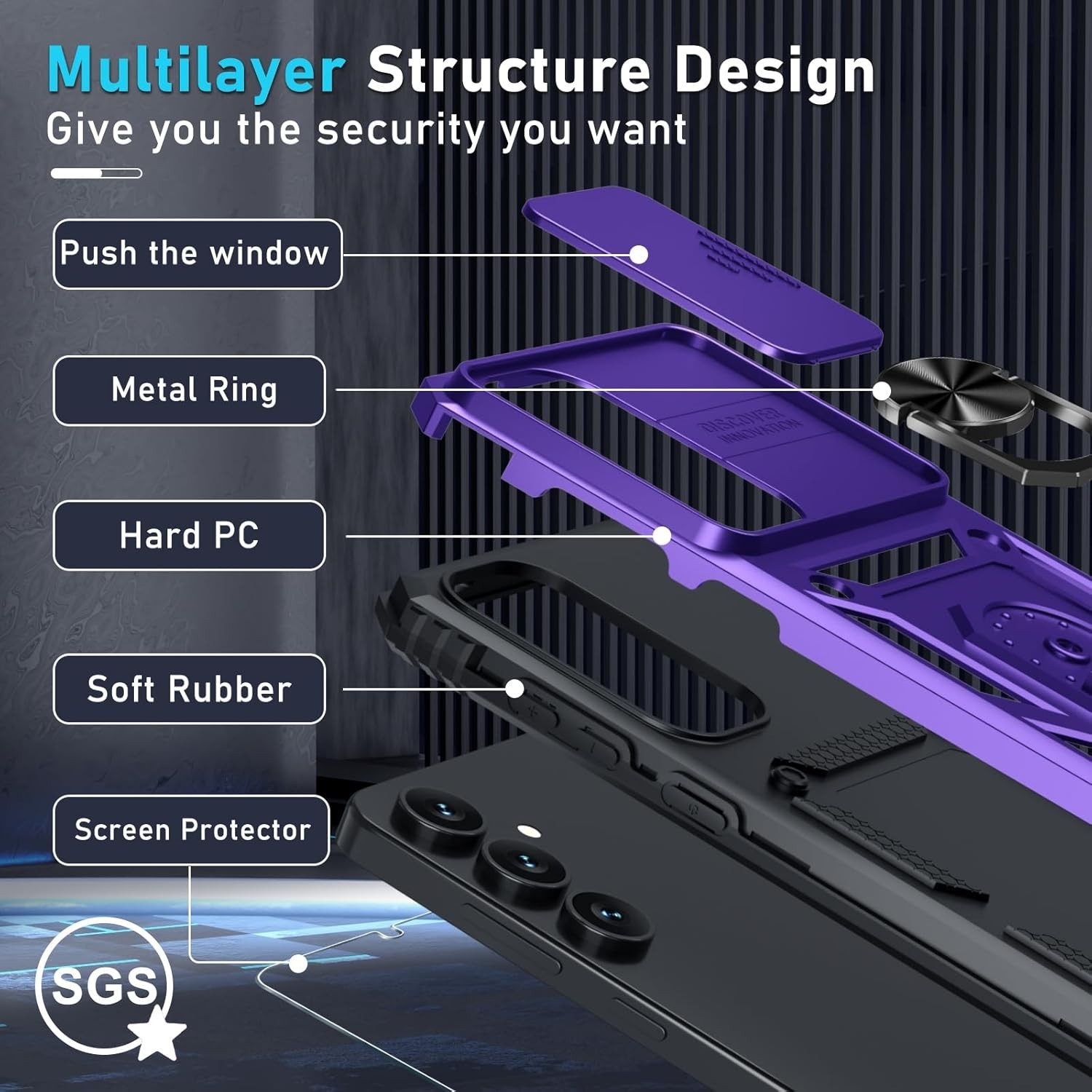 For Samsung Galaxy S25 FE Case Shockproof Protective Military Guard Phone Cover