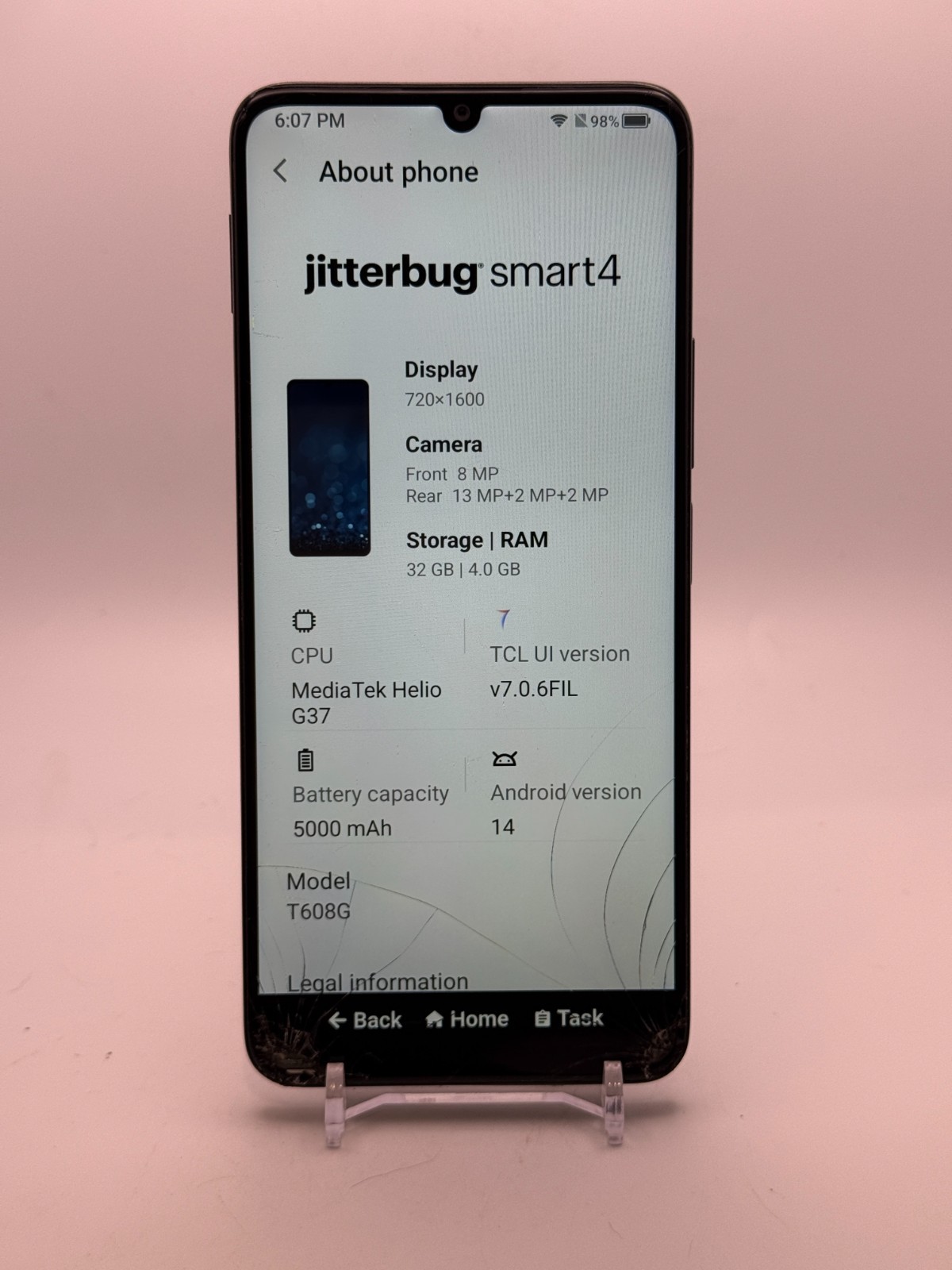 TCL Jitterbug Smart 4 – Gray – 32GB – (Lively) – Smartphone – Read Description