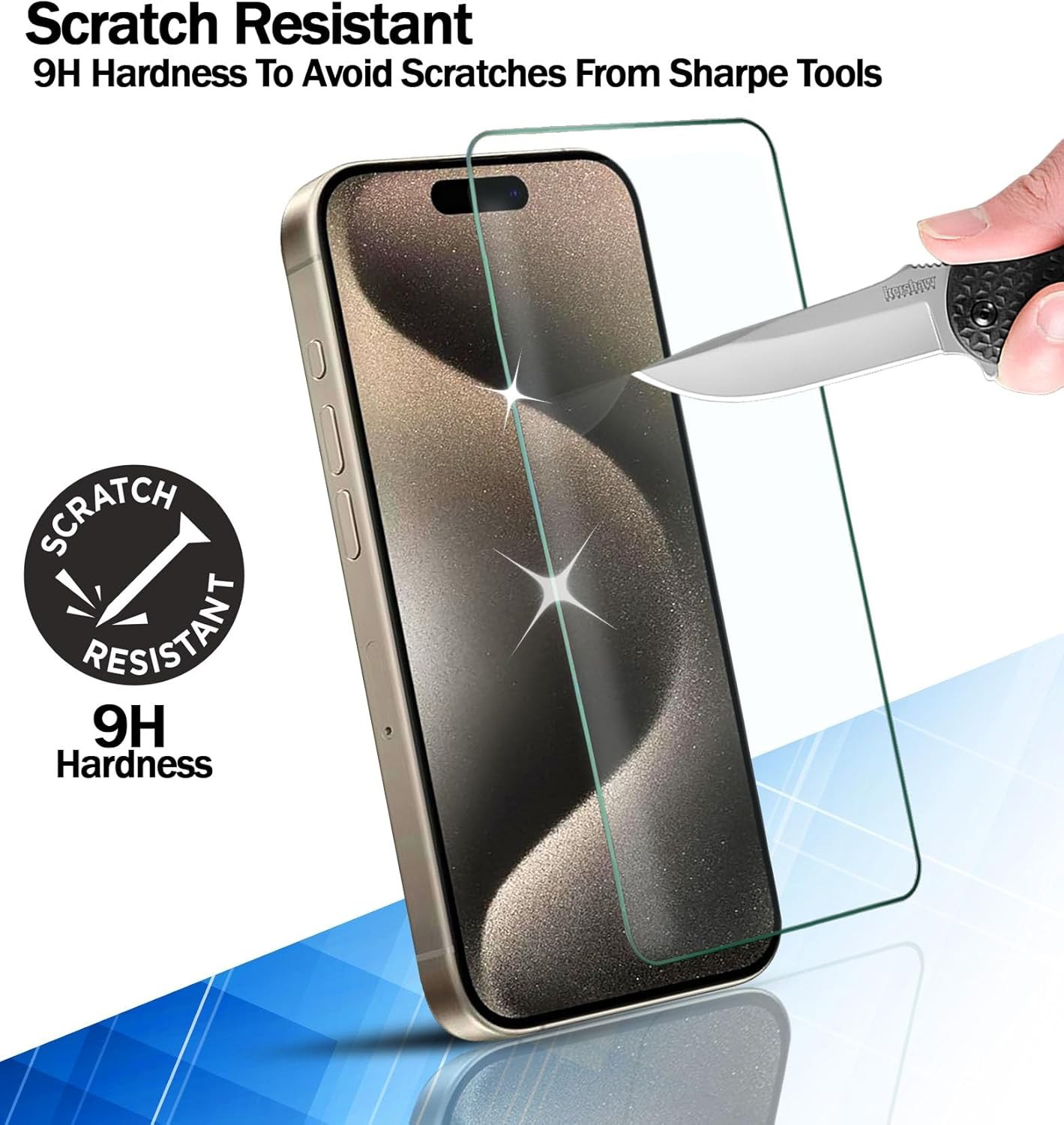 iPhone 16 Pro Max Tempered Glass Screen Protector 3-Pack, Antibubble