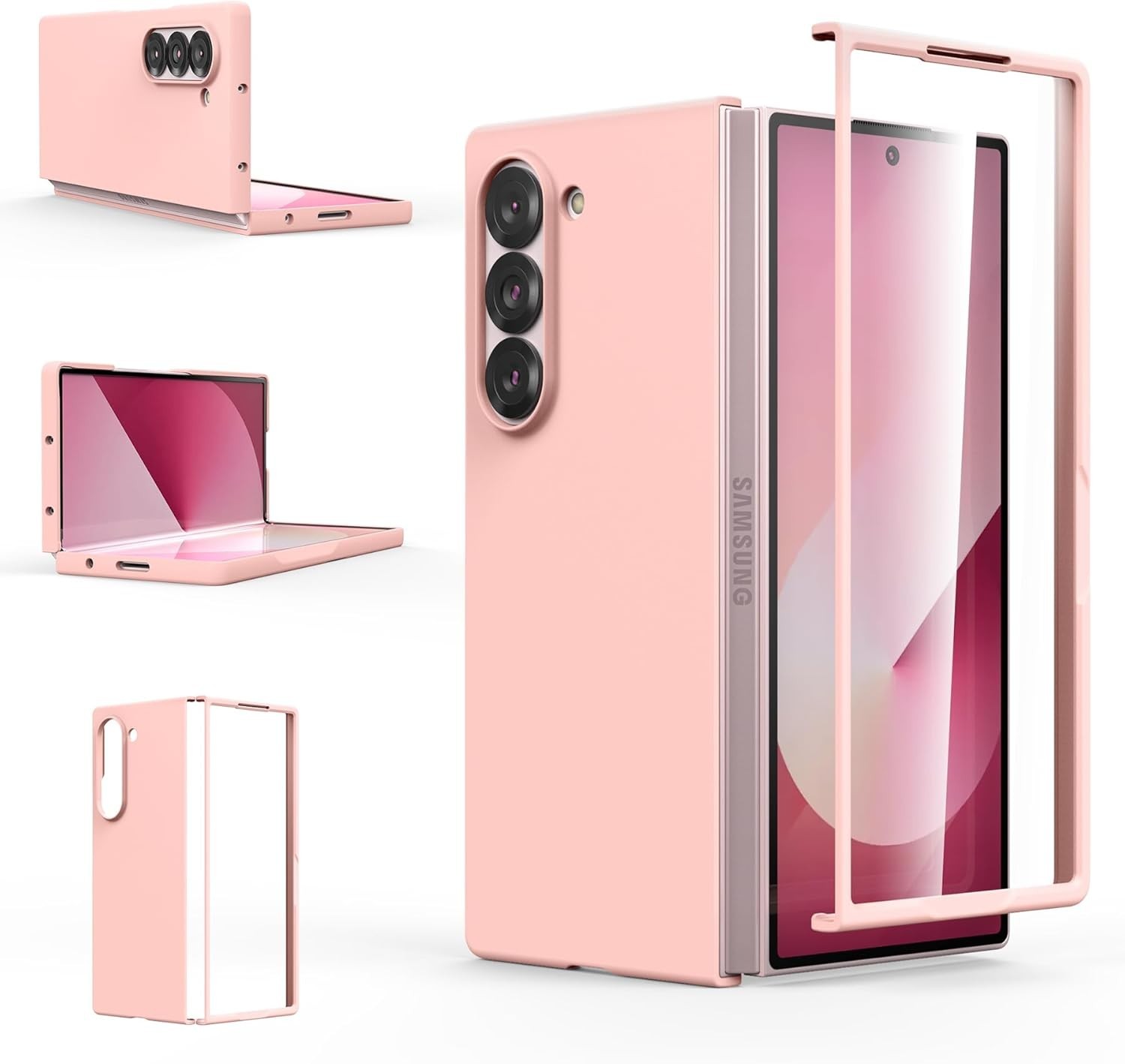 For Samsung Galaxy Z Fold 6 Case,with Front Built-in Screen Protector Ultra Thin