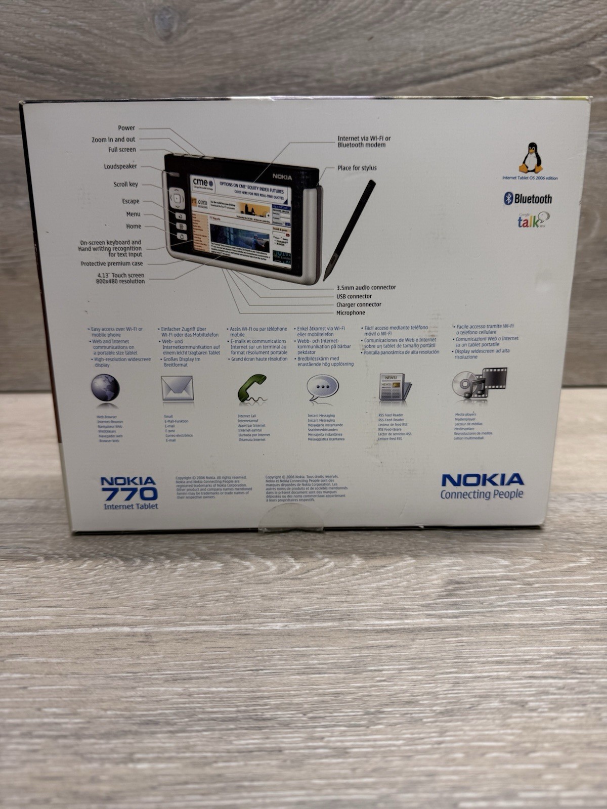 Nokia 770 In Box Rare Internet Tablet 2005 W/New Battery! Excellent Cond.