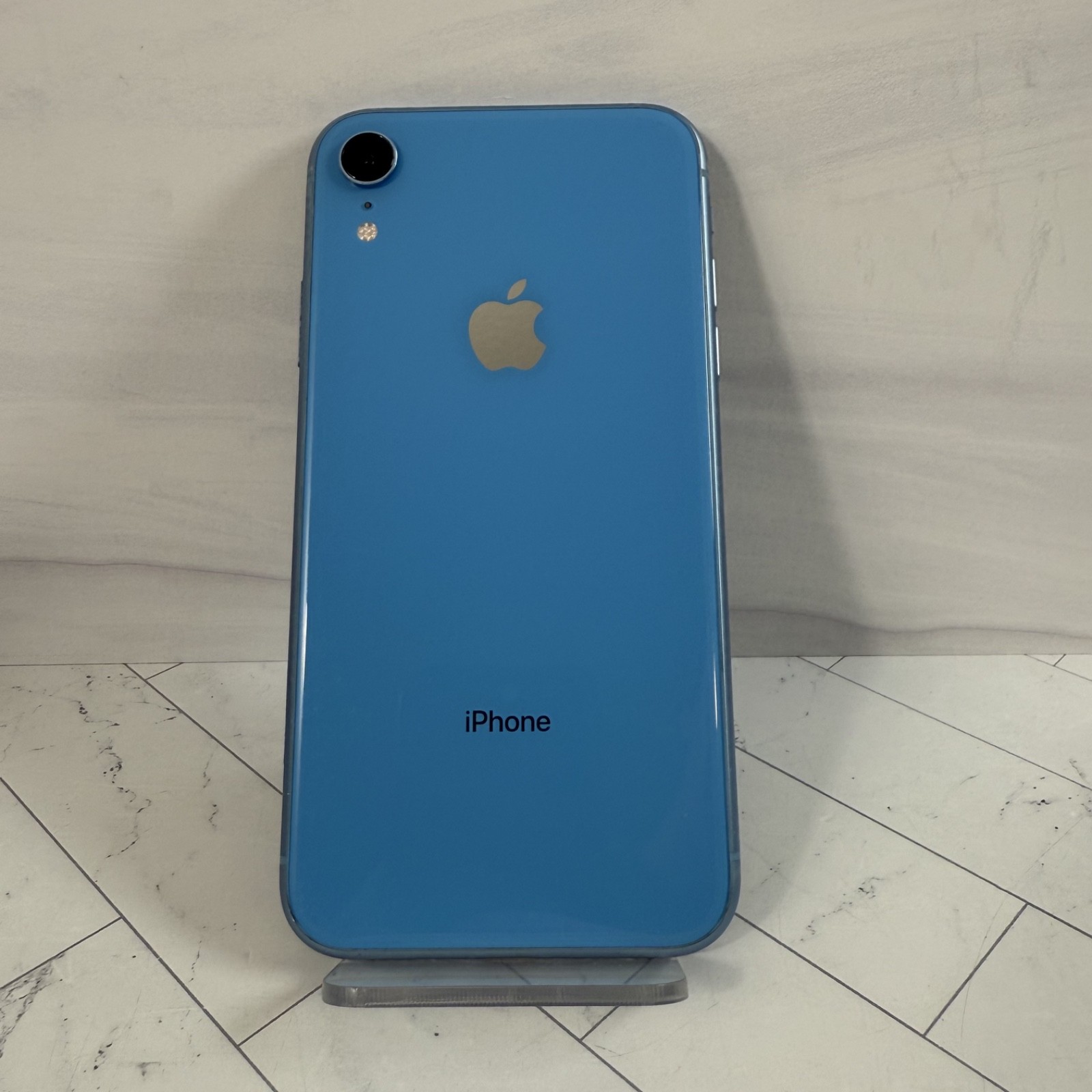 Cracked Screen LCD Apple iPhone XR 64GB Unlocked Blue A1984 #A77