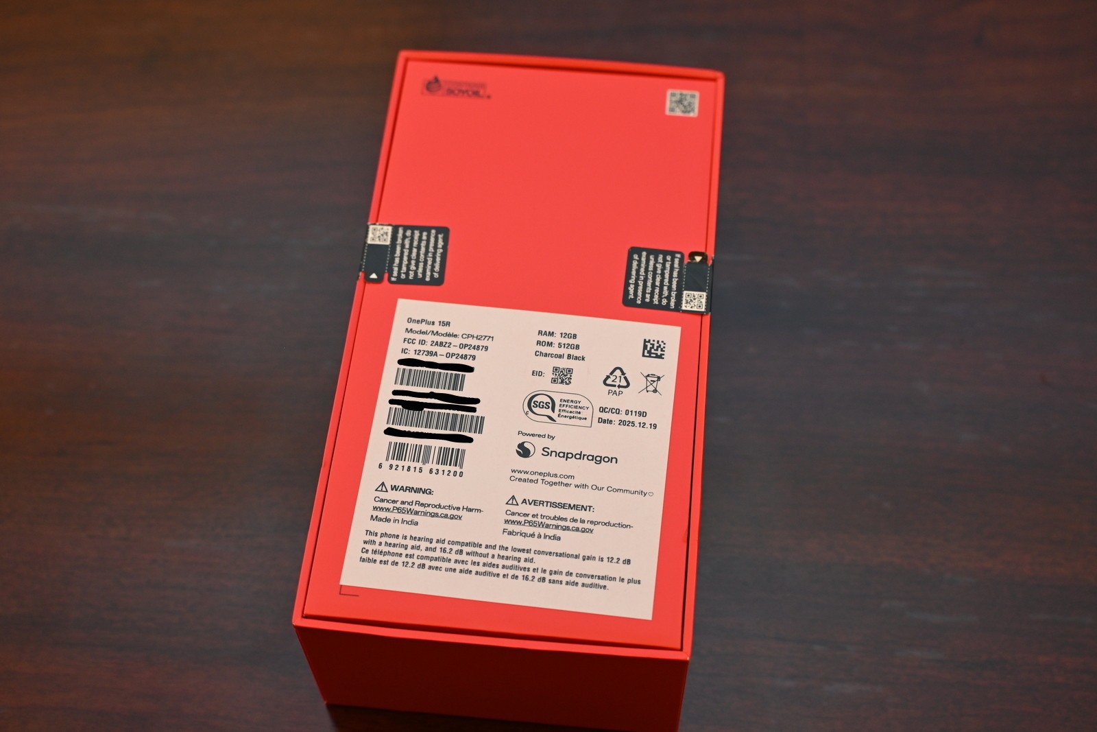 OnePlus 15R 512GB Black Unlocked Android Smartphone U.S. Version FACTORY SEALED
