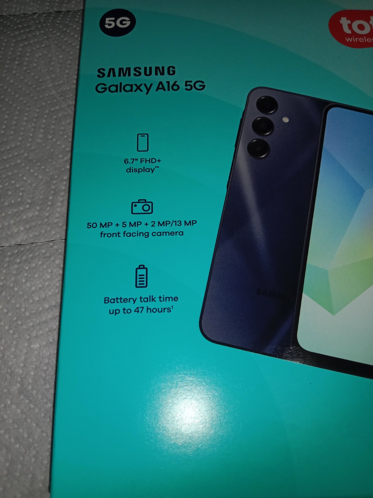 Samsung Galaxy A16 5 G 128 GB 50 MB Camera Total Wireless Only Brand New