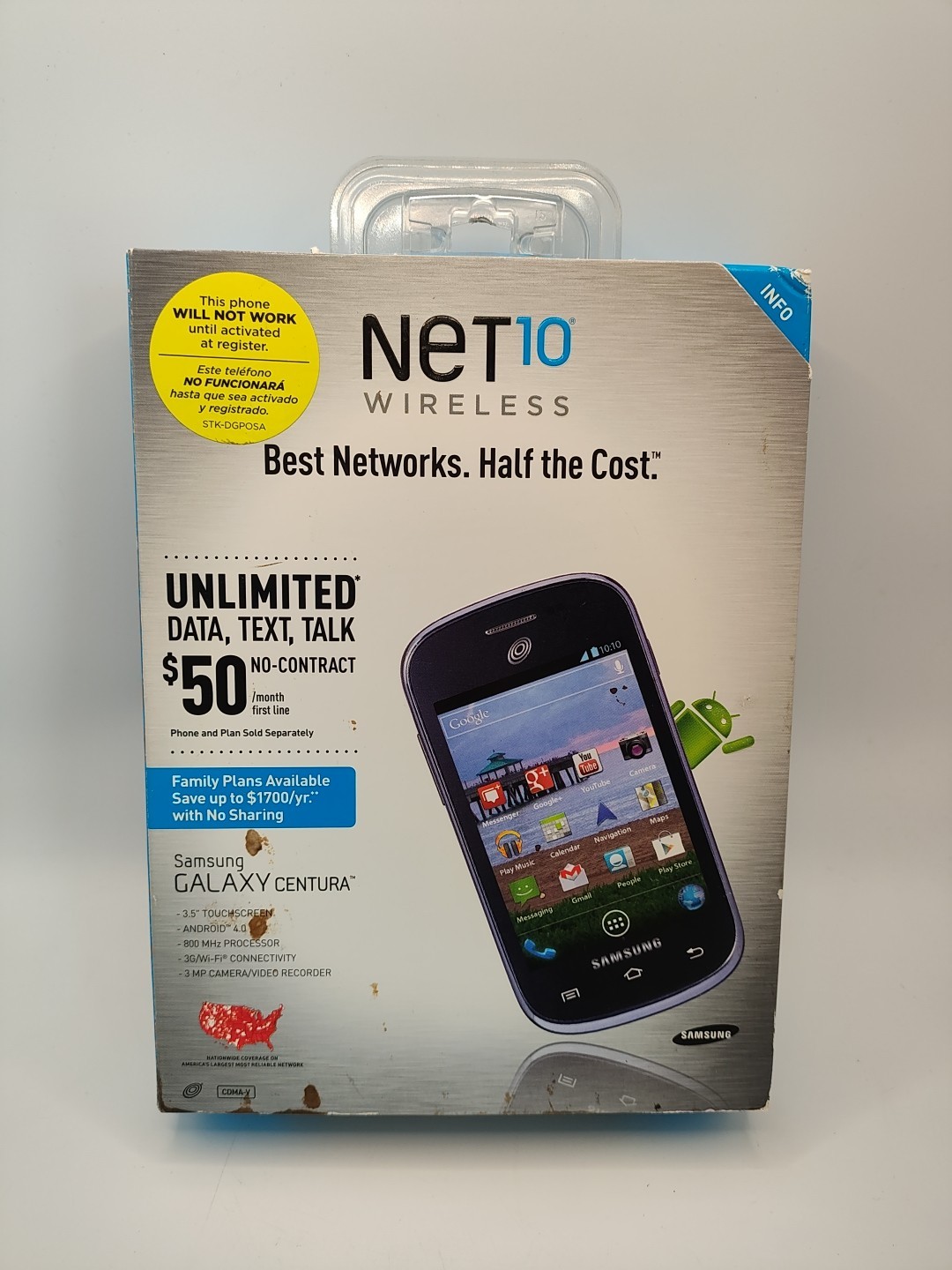 Samsung Galaxy Centura SCH-S738C (GP) Prepaid Android Net 10 Wireless Phone