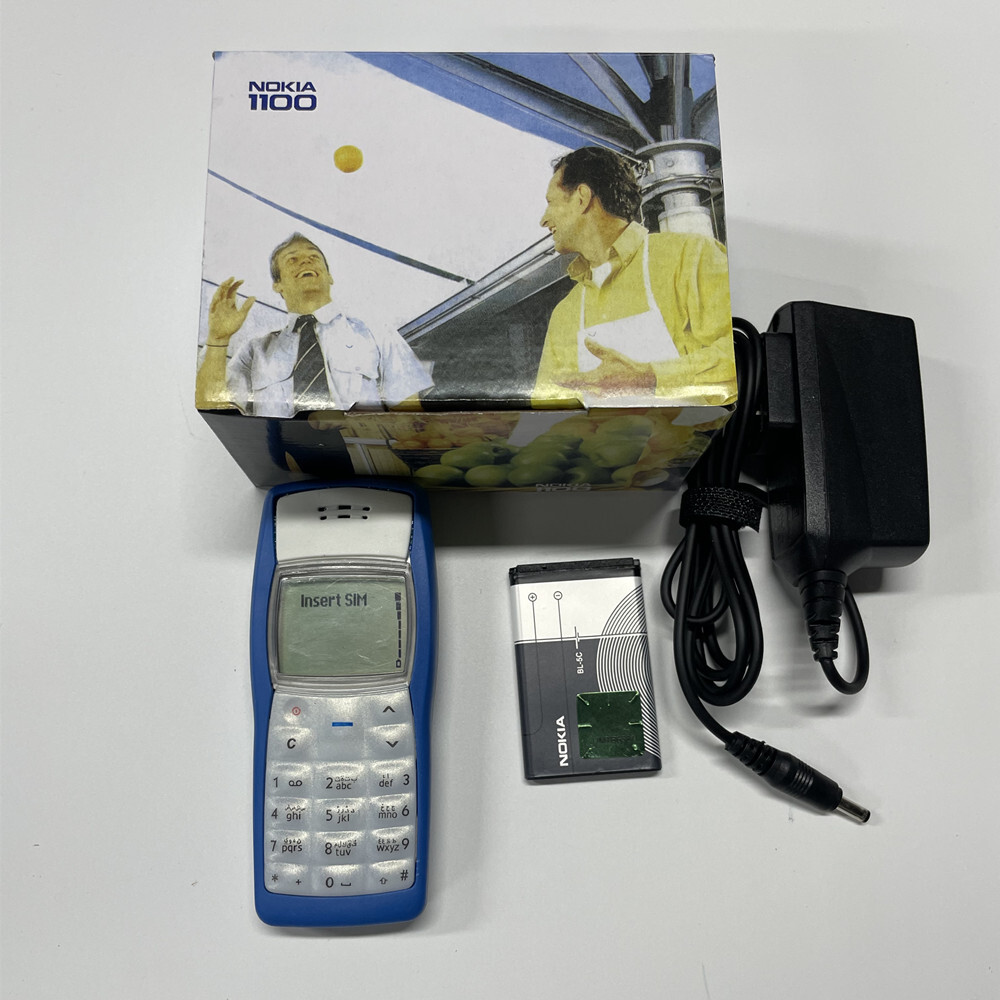 Nokia 1100 Mobile Phone Unlocked GSM900/1800MHz cheap cellphone +1 Year WARRANTY