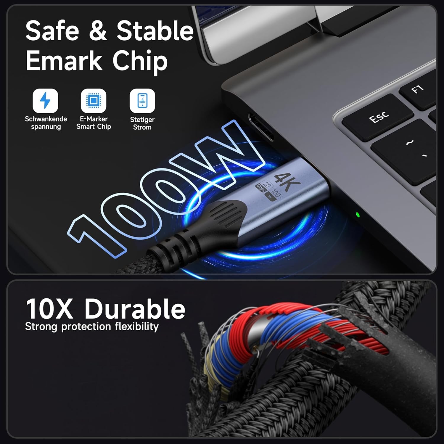 240W USB-C Fast Charger Adapter for Thunderbolt 4/3 10FT