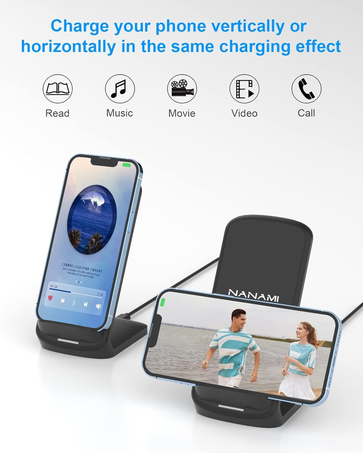 Fast Charger Wireless Charging Stand for iPhone 17/16 Plus & Samsung Galaxy S26