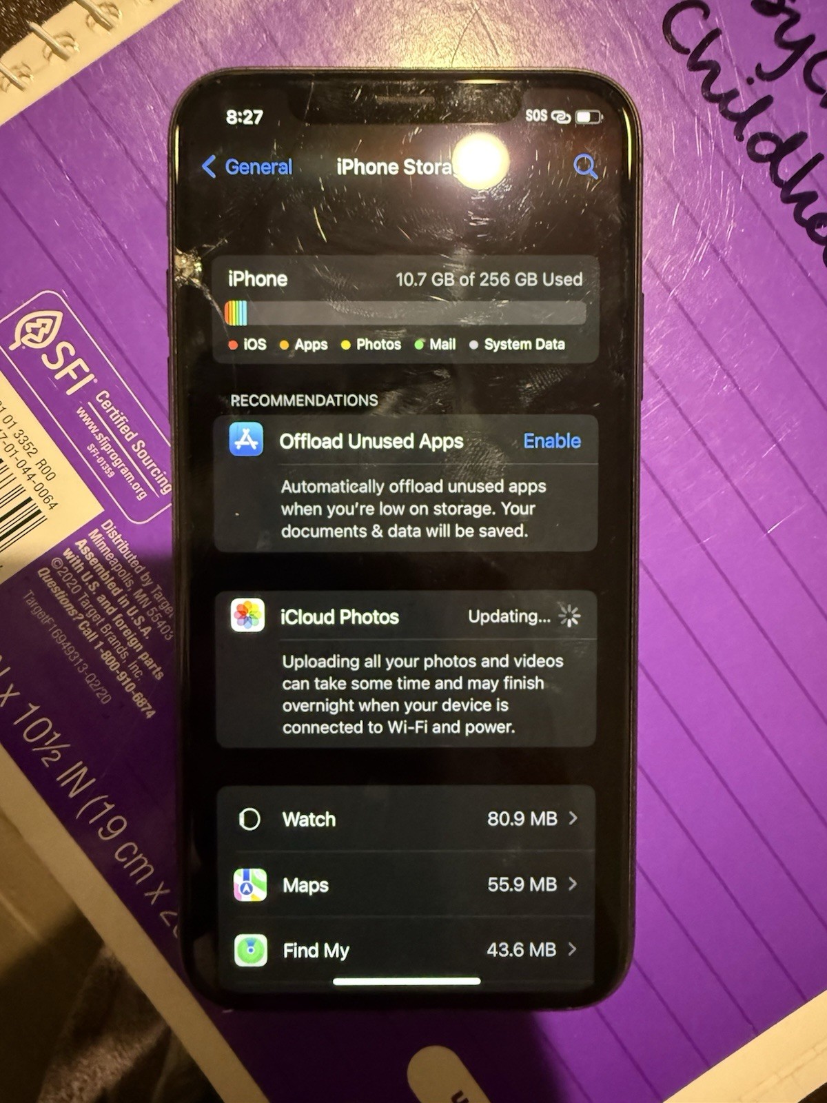 Apple iPhone 10 256GB Black iOS Smartphone 6.1in Slate – Used