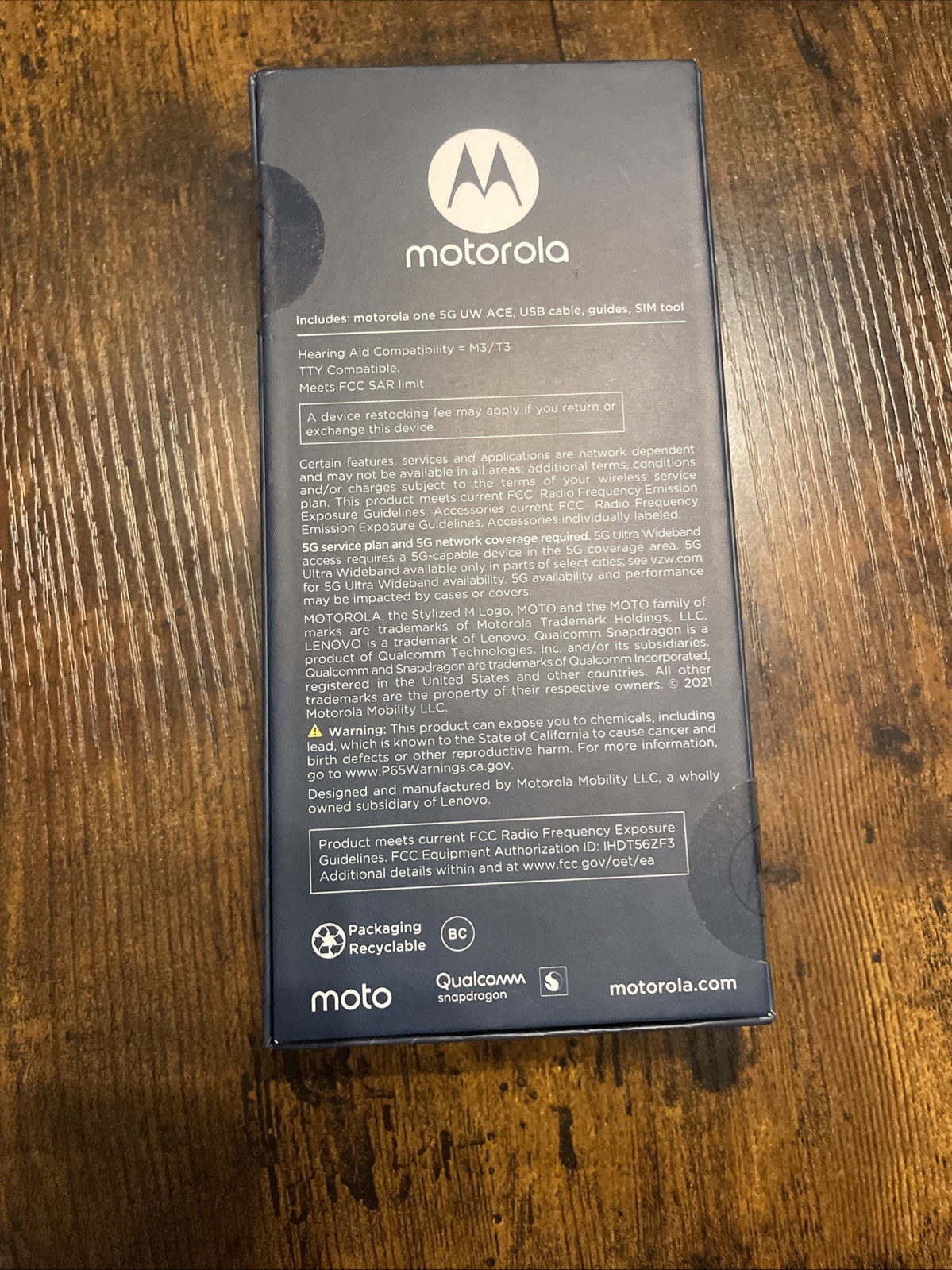 Motorola One 5G UW Ace – 64 GB – Volcanic Gray (Verizon)