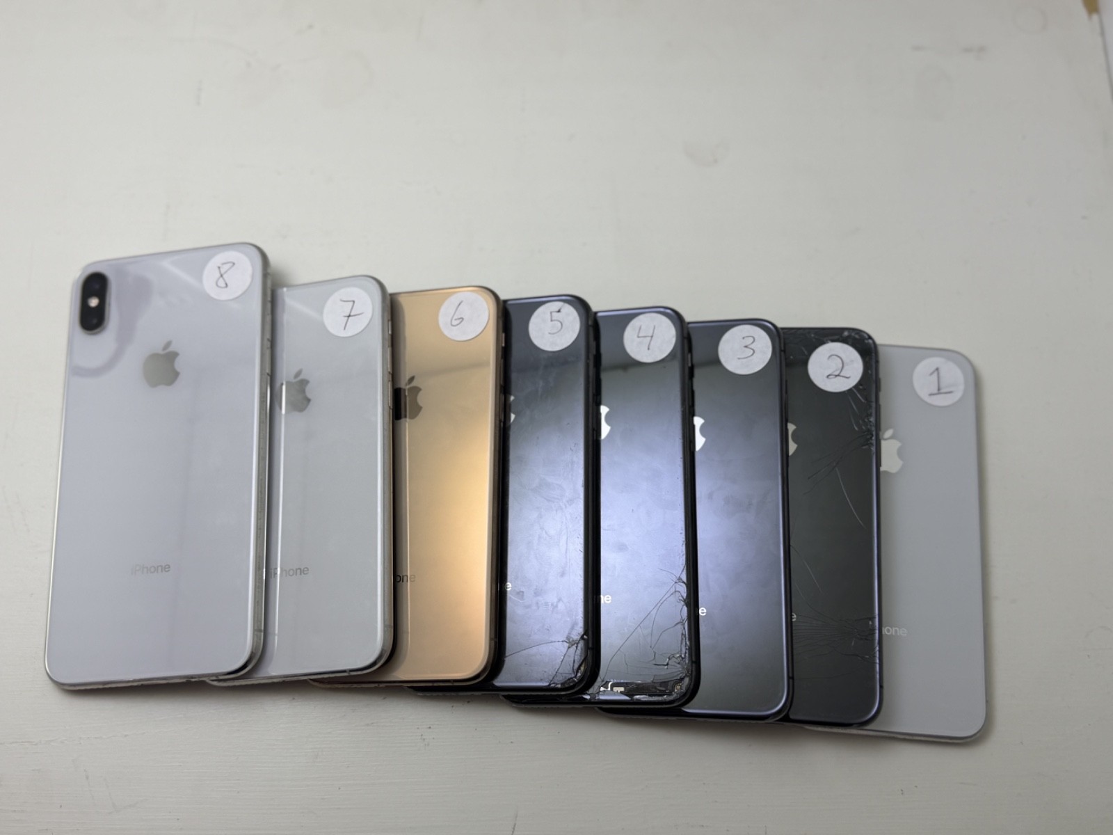 Lot of 8 – Apple iPhone X, XS, XS Max – (A1865, A1920, A1921) – For Parts READ!