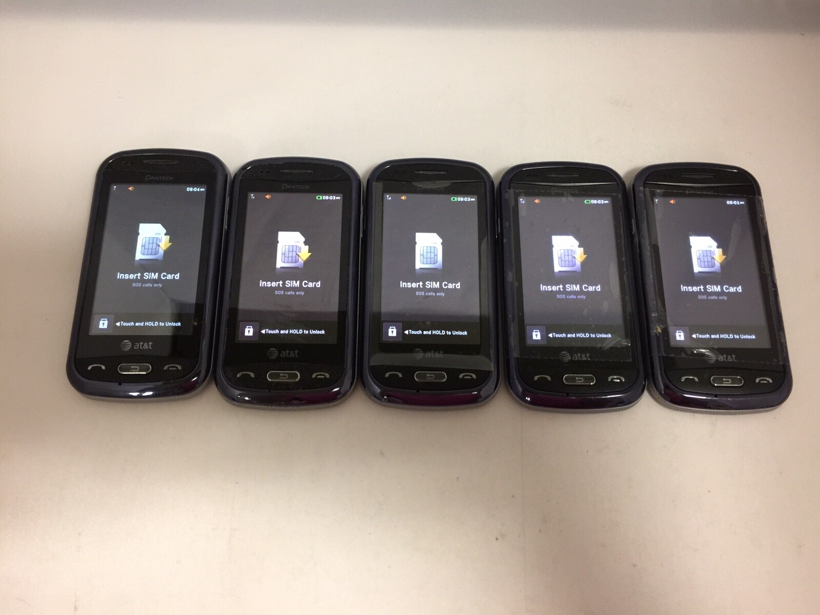 Pantech Laser – Blue (AT&T) touch screen keyboard cellphone Please Read
