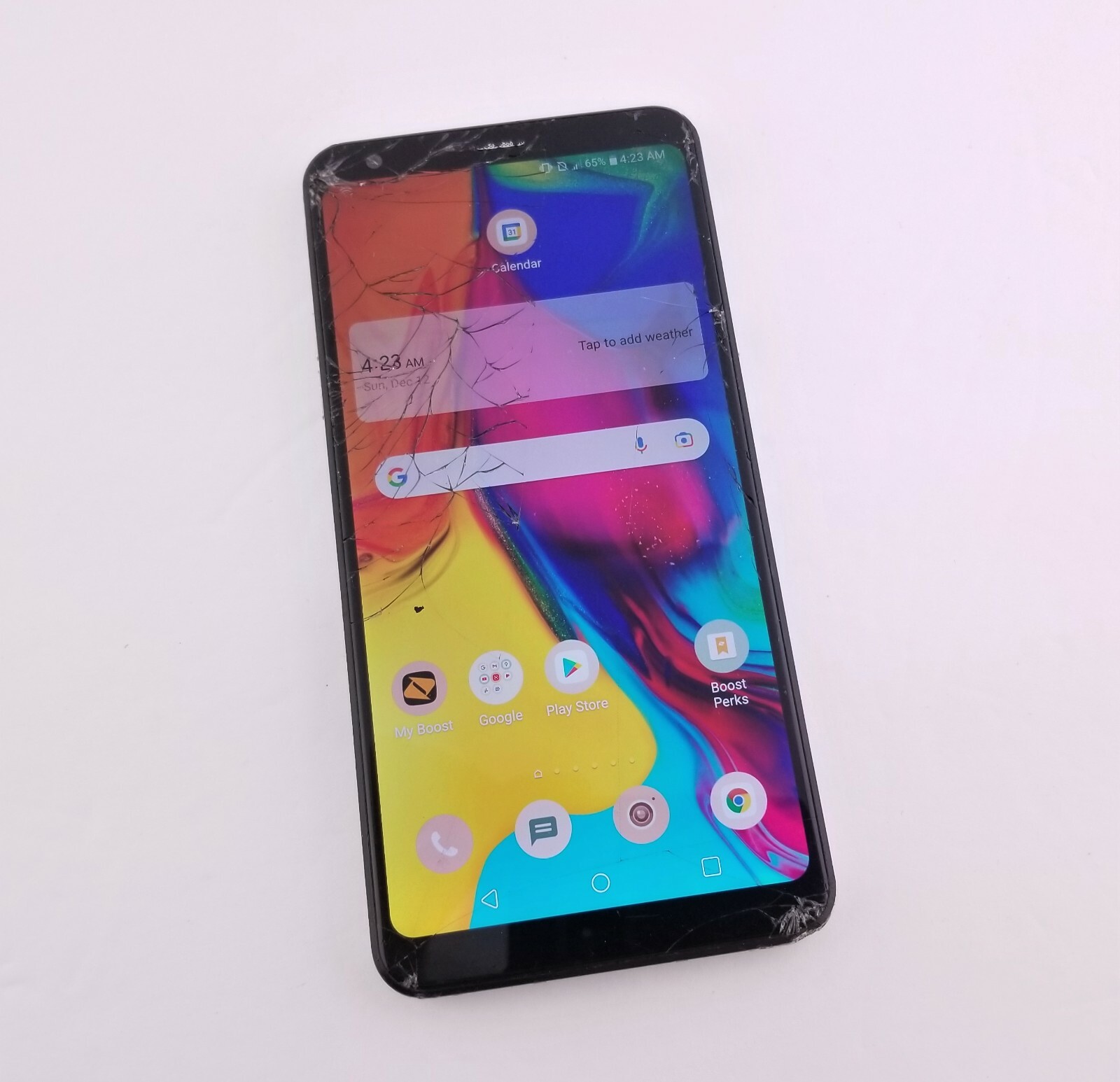 LG Stylo 5 (LMQ720PS) 32GBSilver (Boost Mobile) Clean ESN *Cracked, Works!