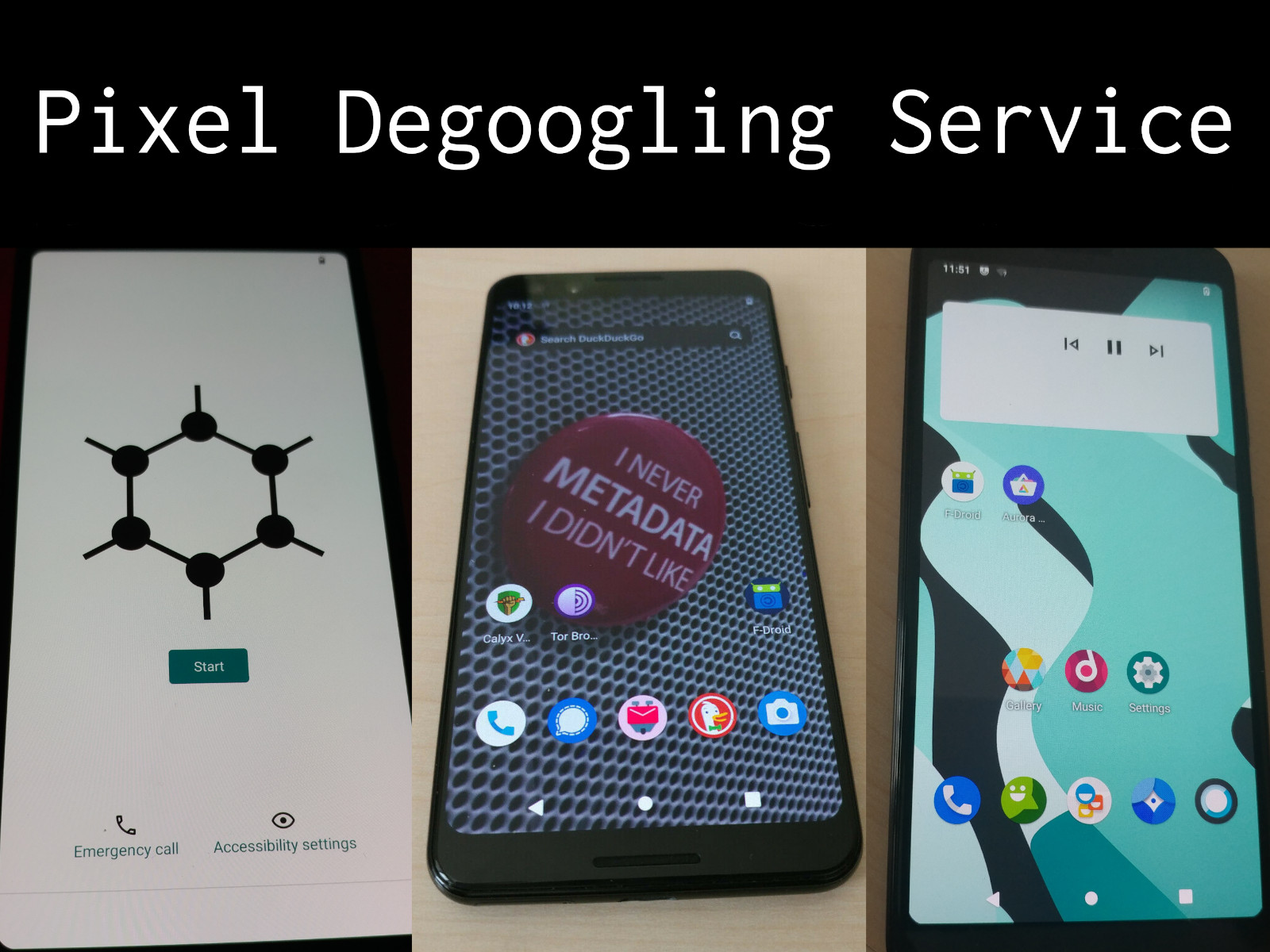 Mail-In Degoogling Service GrapheneOS CalyxOS Degoogled De-Googled Pixel Phone