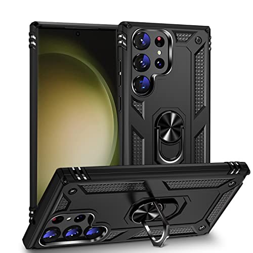 for Samsung Galaxy S23 Ultra 5G Case, Dual Layer Heavy Duty Rugged Armor, Magnet
