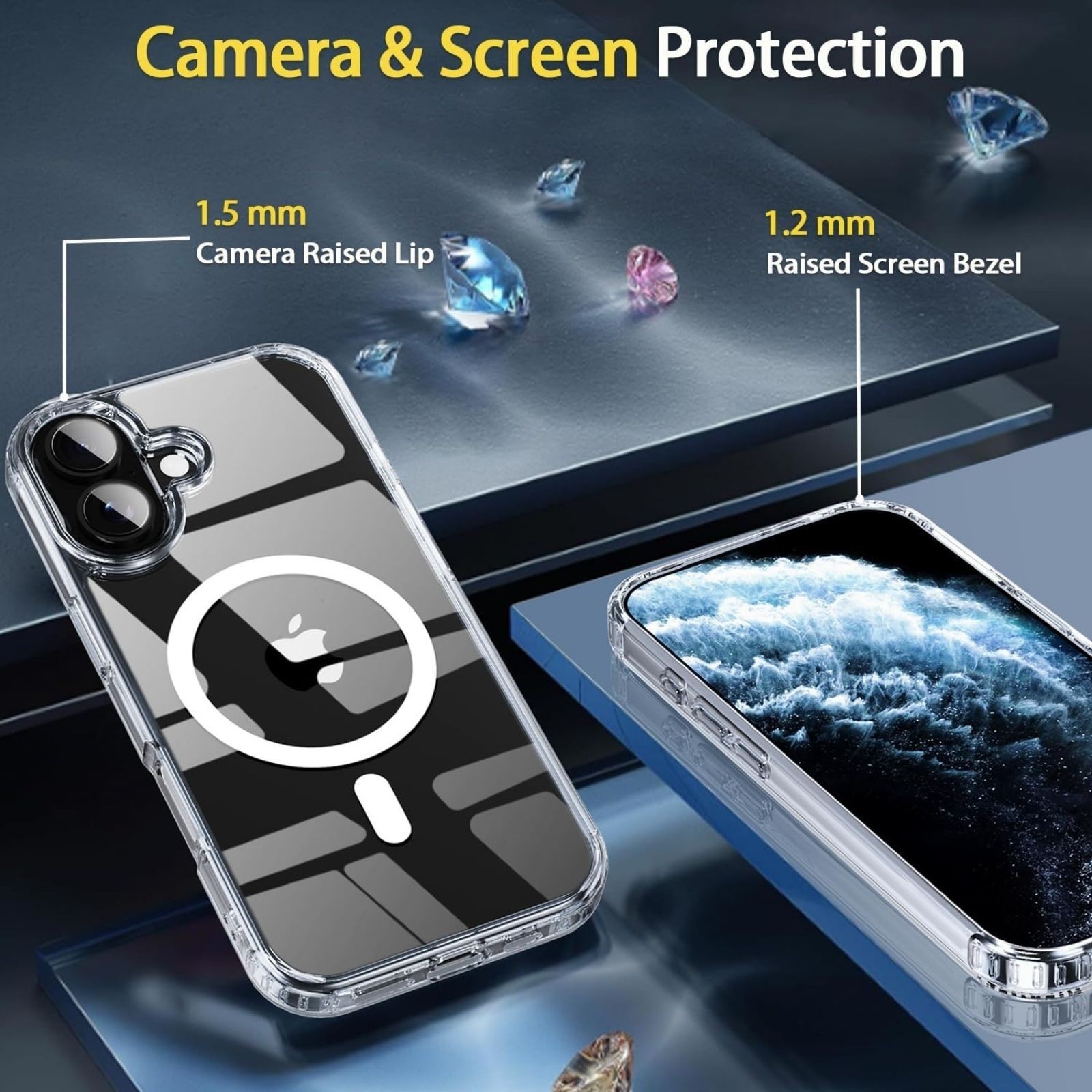 iPhone 17 Case 6.3″ Shockproof Protective Phone Cover Compatible with Mag Safe