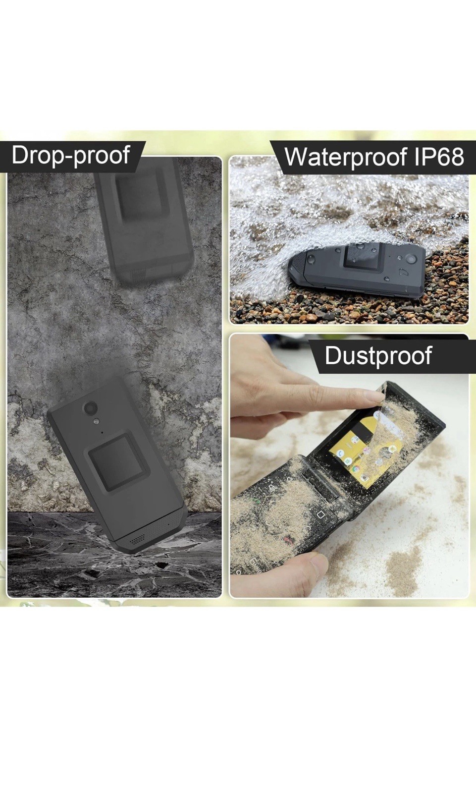 CAT S22 Rugged Flip Phone Unlocked (16GB) 2.8” Touchscreen Smart Cell Phone …