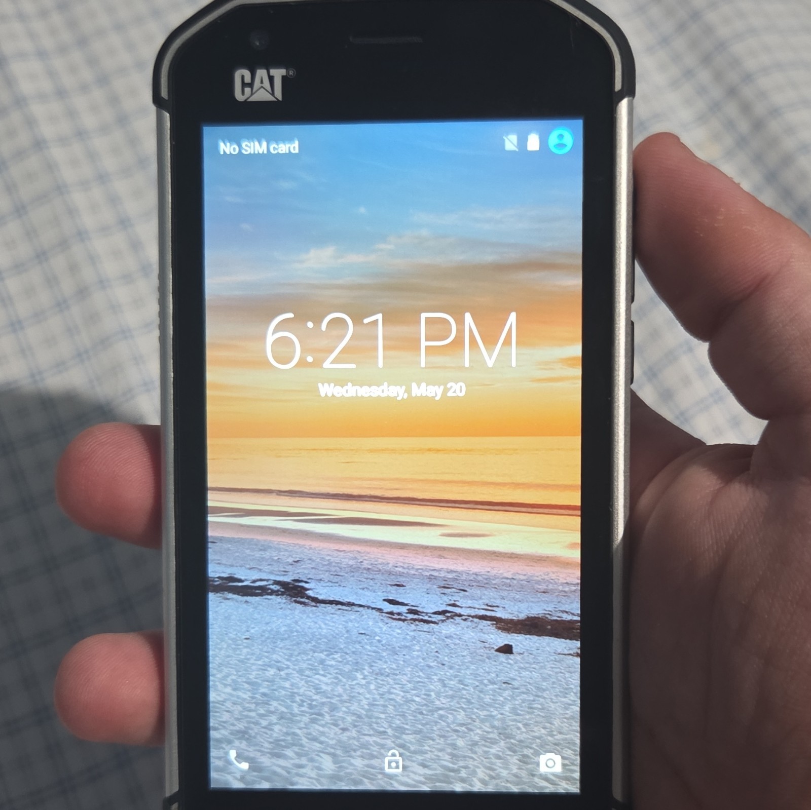 CAT S40 Android Smartphone 16GB Single SIM MicroSD Black/Silver Used