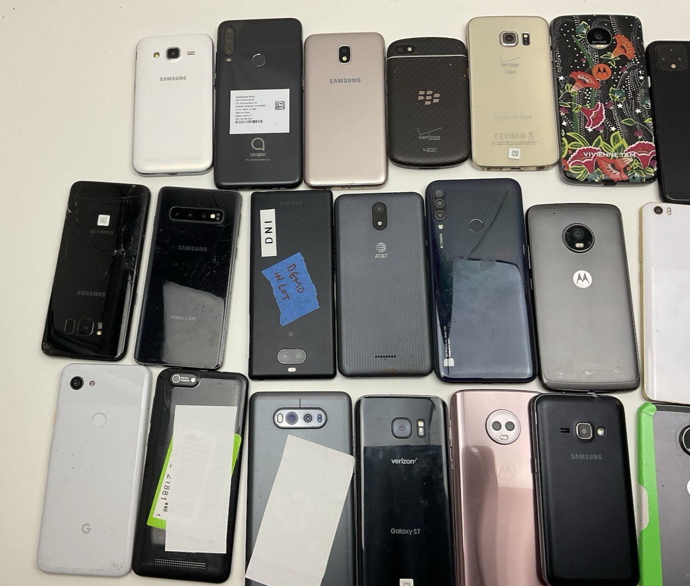 Lot of x30 Android Smartphones for Parts or Repair AS IS Untested