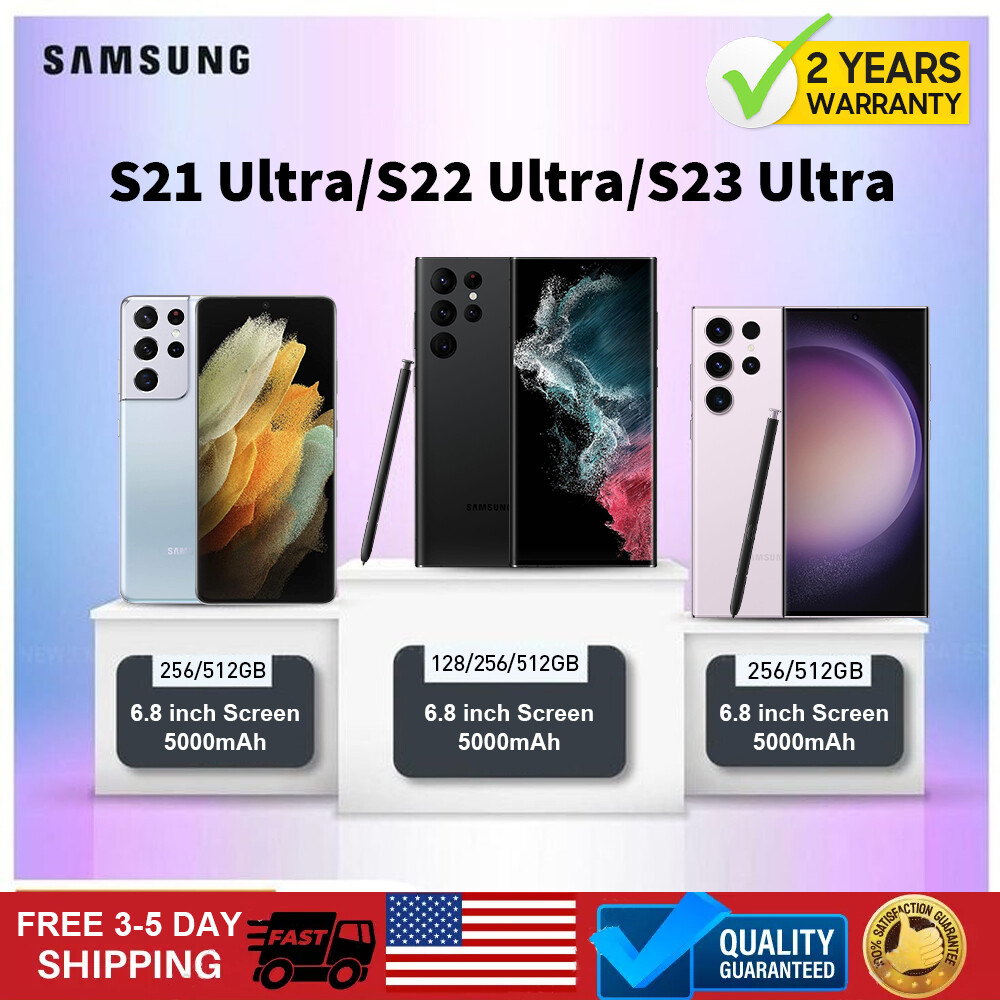 New Samsung Galaxy S22 Ultra 5G S21 Ultra S23 Ultra 5G Factory Unlocked GSM CDMA