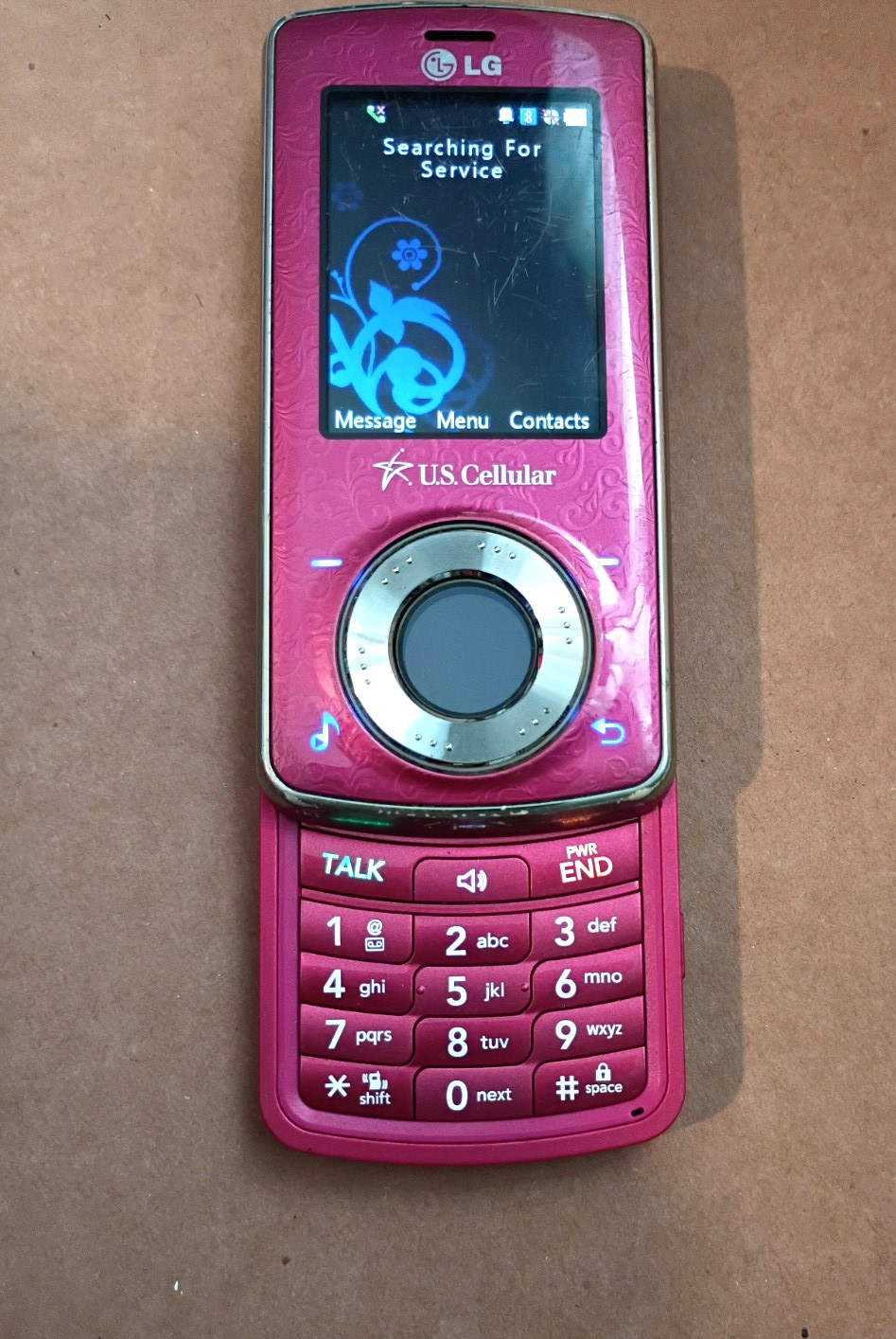 LG UX585 Rare Pink Slider Phone US Cellular Circular Touchscreen