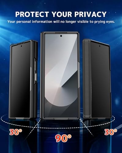 Samsung Galaxy Z Fold 6 Case – 4 in 1 Magnetic Hinge w/ Privacy Screen Protector