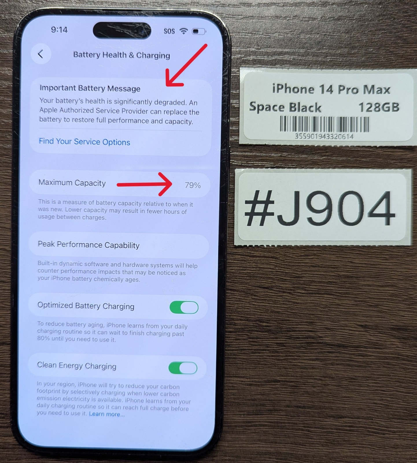 Apple iPhone 14 Pro Max 128GB BLACK – AT&T ONLY – Read Seller Notes