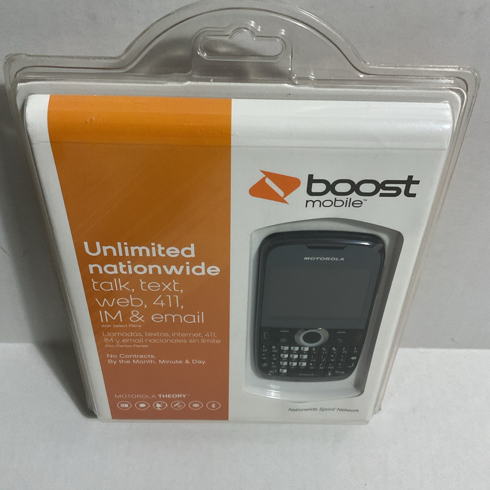 Black Motorola Theory – (Boost Mobile) Cellular – Factory Sealed Brand New
