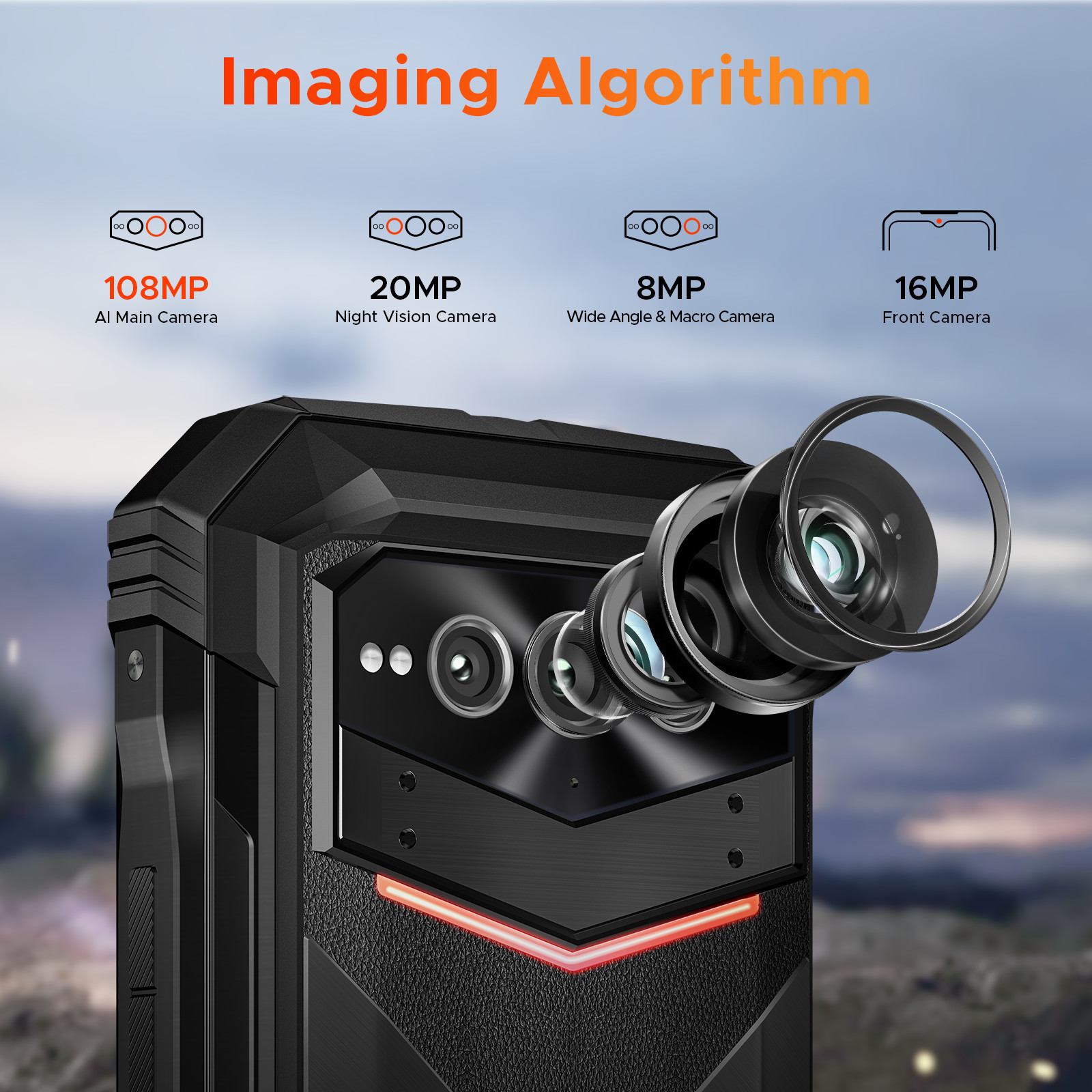 DOOGEE V Max S 5G Unlocked Rugged Phone 22000mAh 24GB+256GB Smartphone NFC WiFi6
