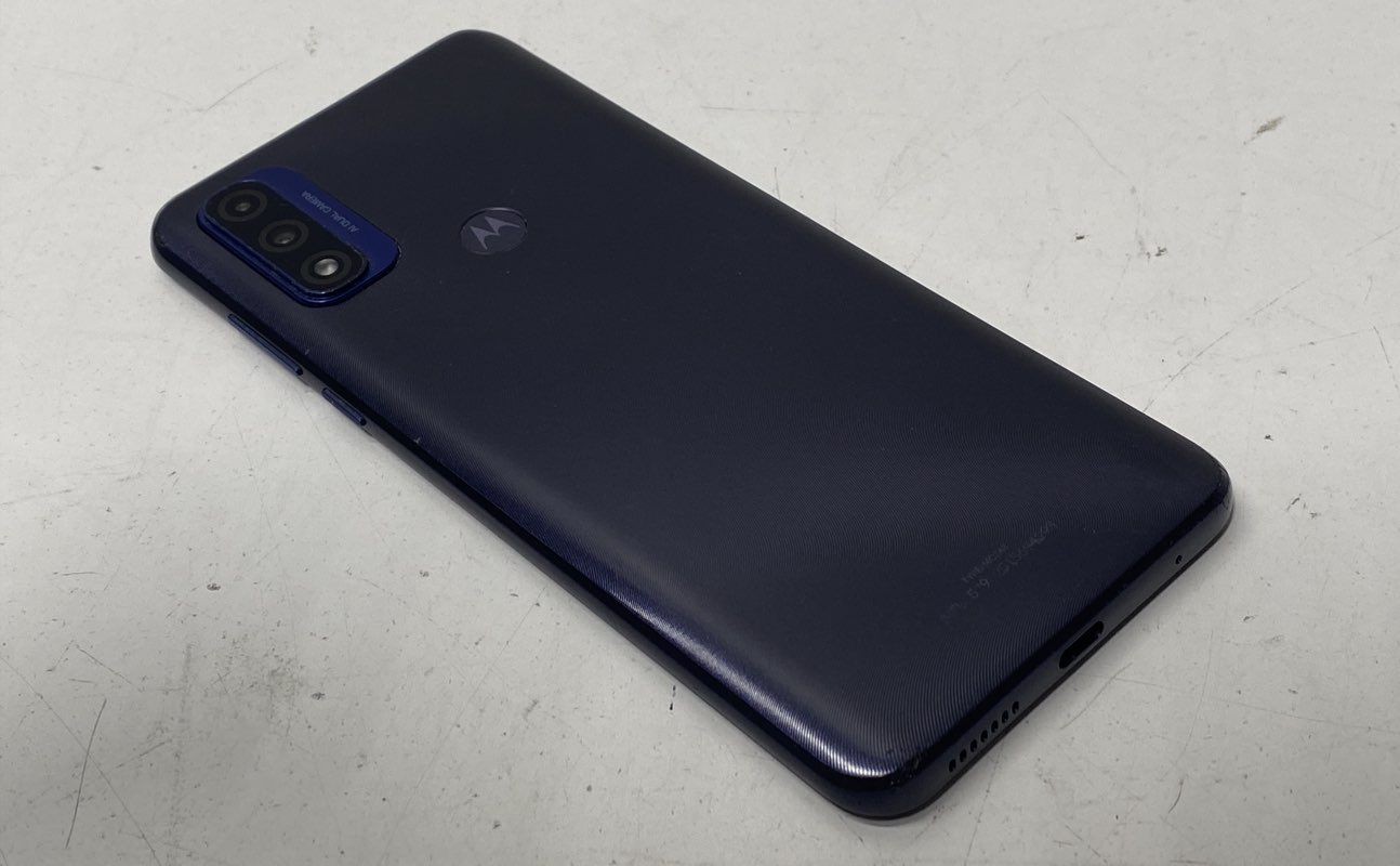 Motorola Moto G Pure Smartphone Blue Tested Factory Reset Cracked Screen