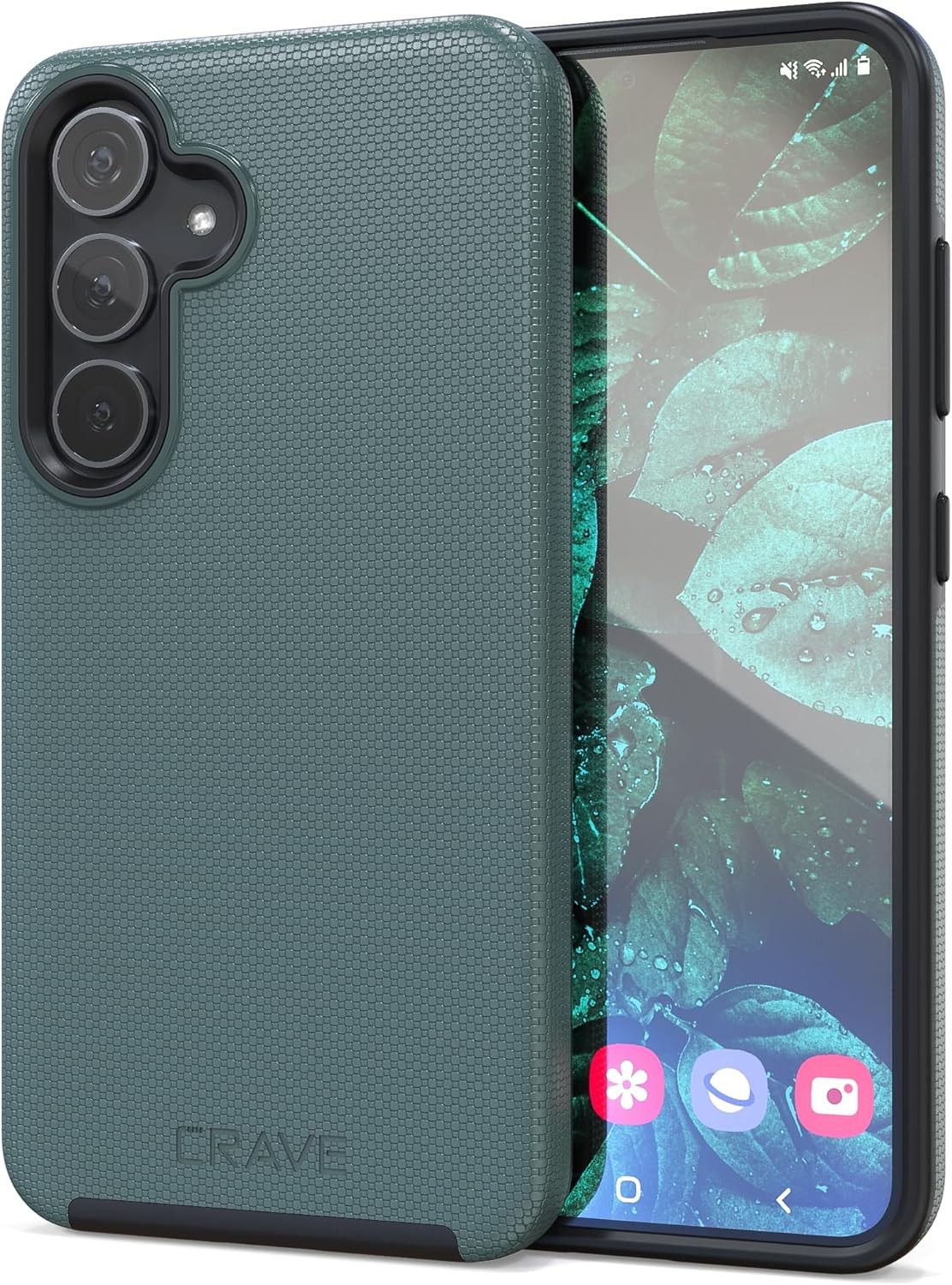 1. For Samsung Galaxy S24 Case, Shockproof Dual Layer Protection – Forest Green