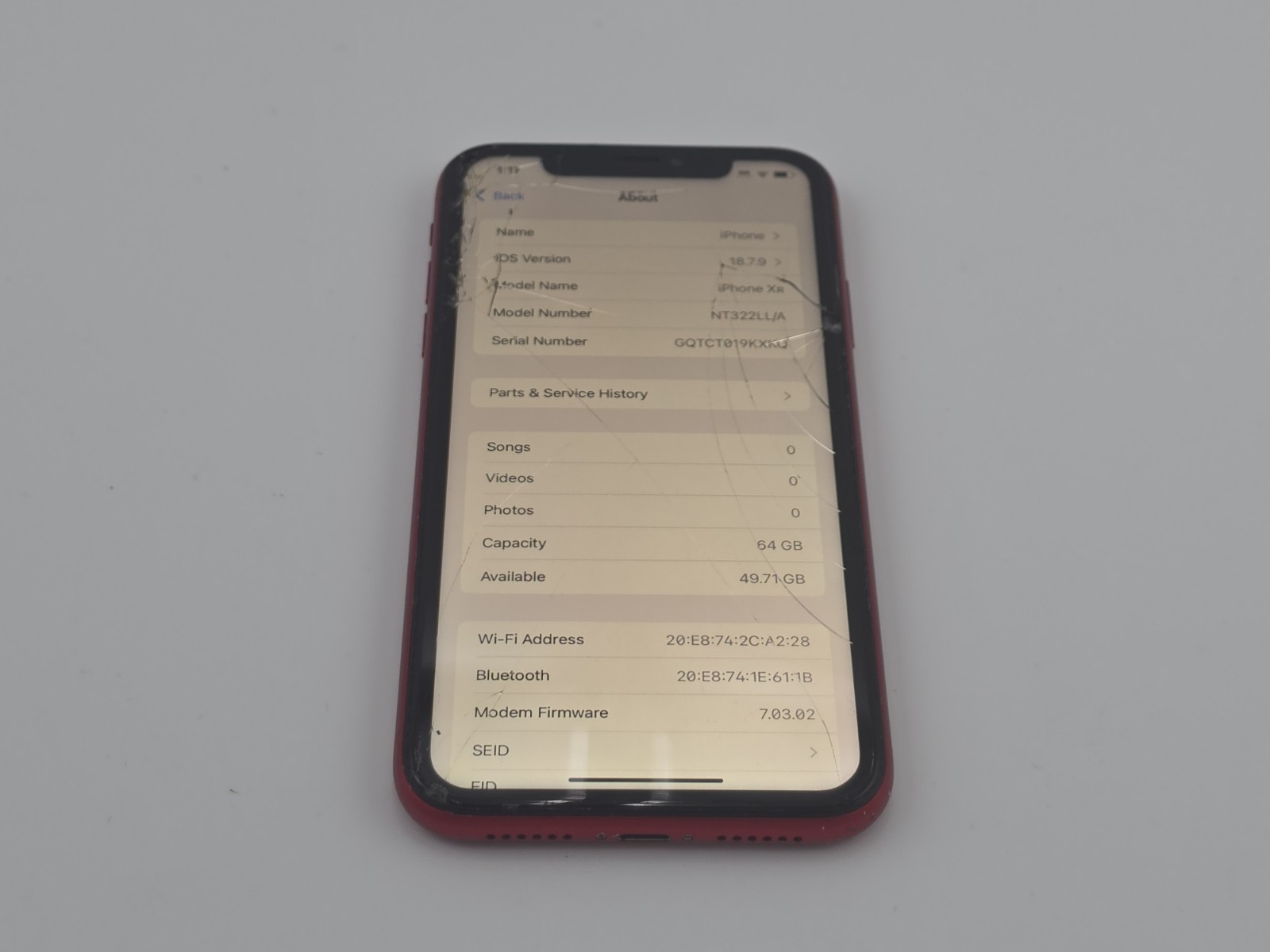 Apple iPhone XR – 64 GB – (PRODUCT)RED (Carrier Unlocked) 81% Battery 🔋