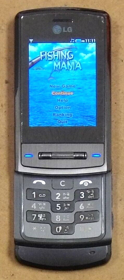 LG Shine KE970 – Gray and Silver ( Unlocked ) Super Rare Slider Phone – Bundled