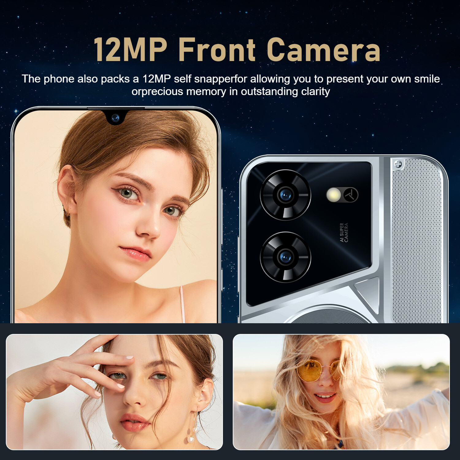 Pova 5 Pro Smartphone Android 6.8” Unlocked 4+64GB 5000mAh 12+24MP Dual Camera