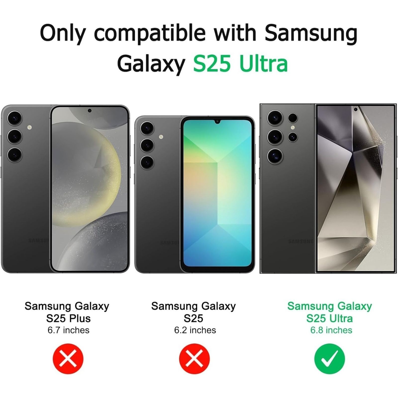 For Samsung Galaxy S25 Ultra Case with Shockproof Protection & Screen Protector