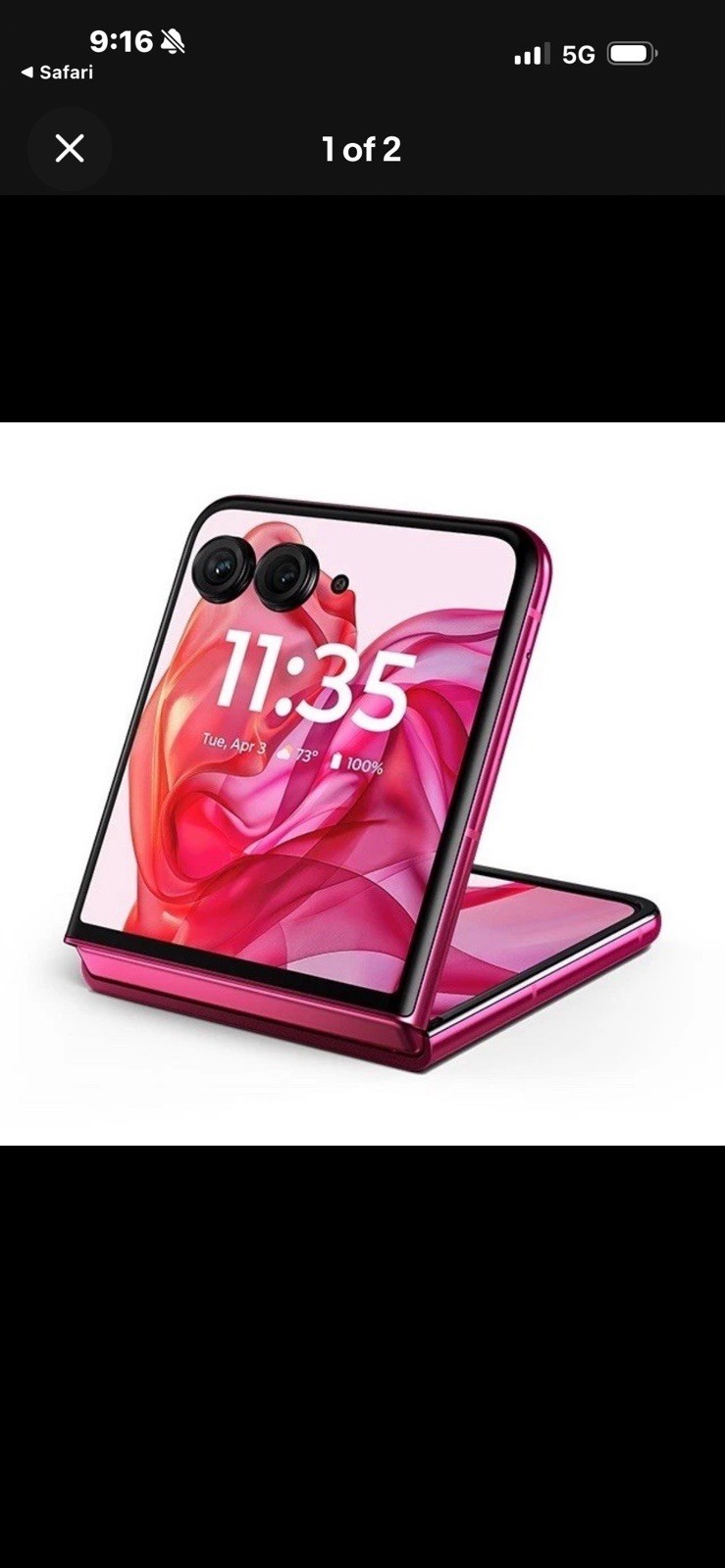 Motorola Razr 2025 XT2553-3 256GB Unlocked 6.9 Folding 5G PANTONE Parfait Pink