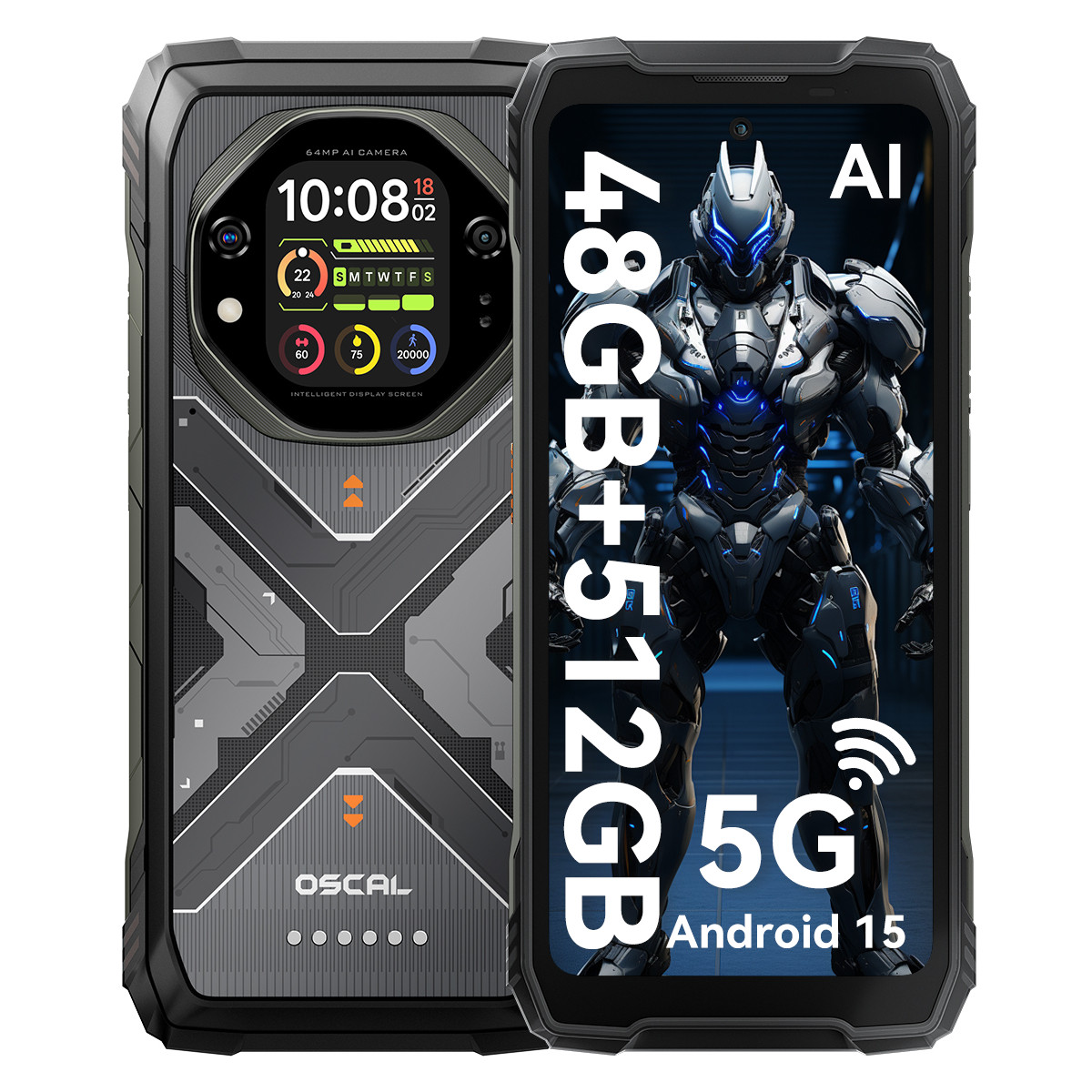 Blackview OSCAL TANK 1 5G Rugged Smartphone 36GB+256GB Android 15 20000mAh NFC